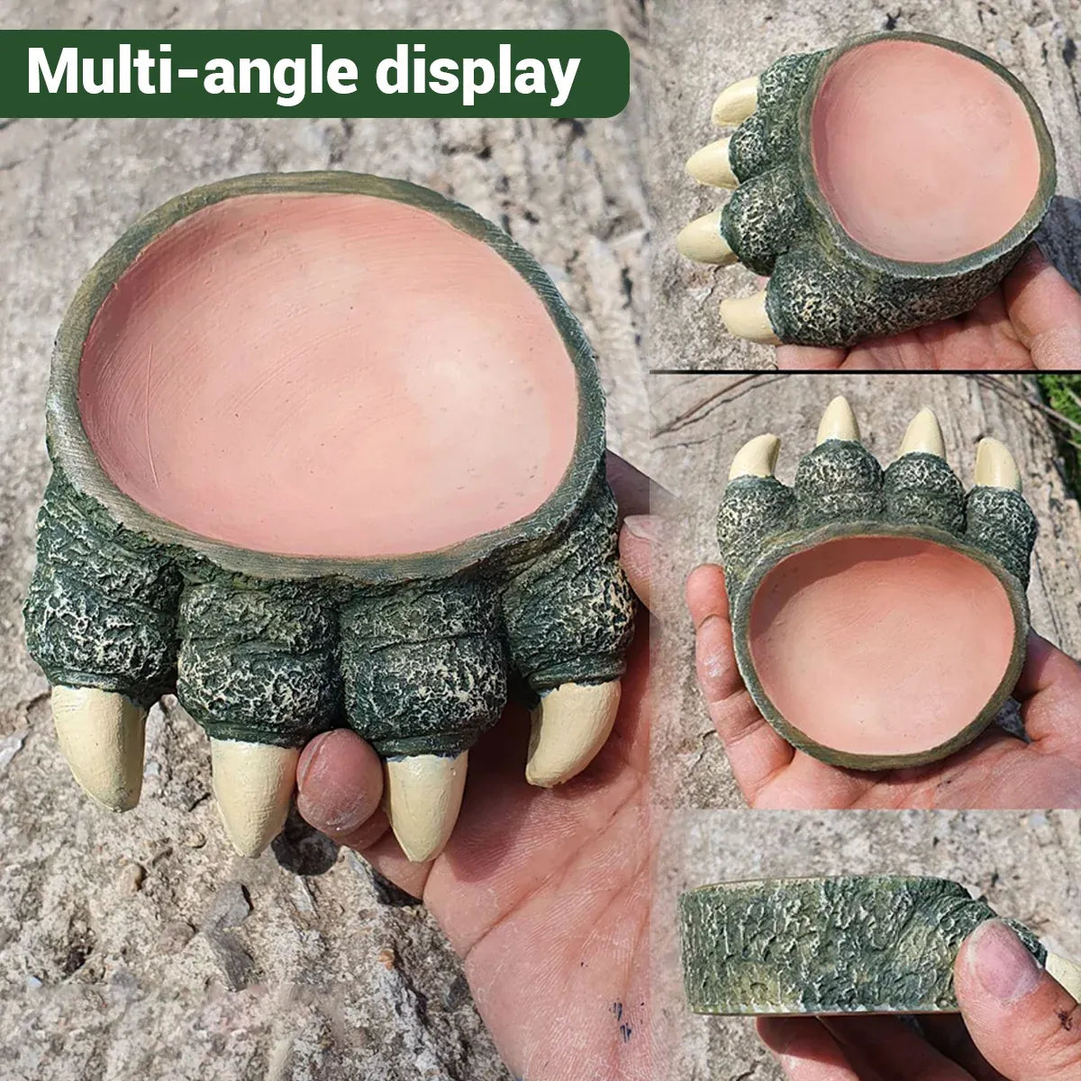 Claw-Shape Resin Reptile Food & Water Dish