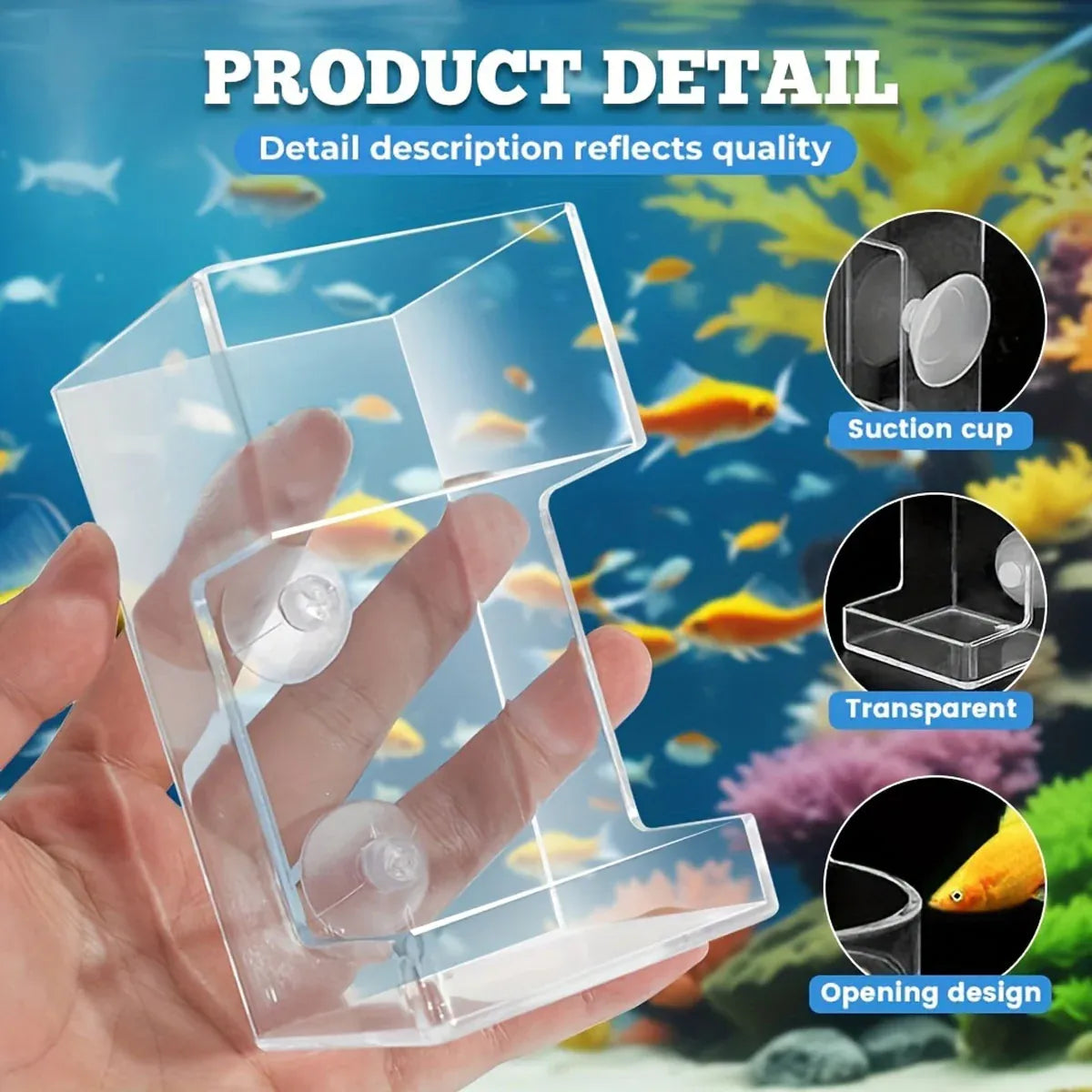 Floating Aquarium Fish Feeding Ring - Round, 6 cm