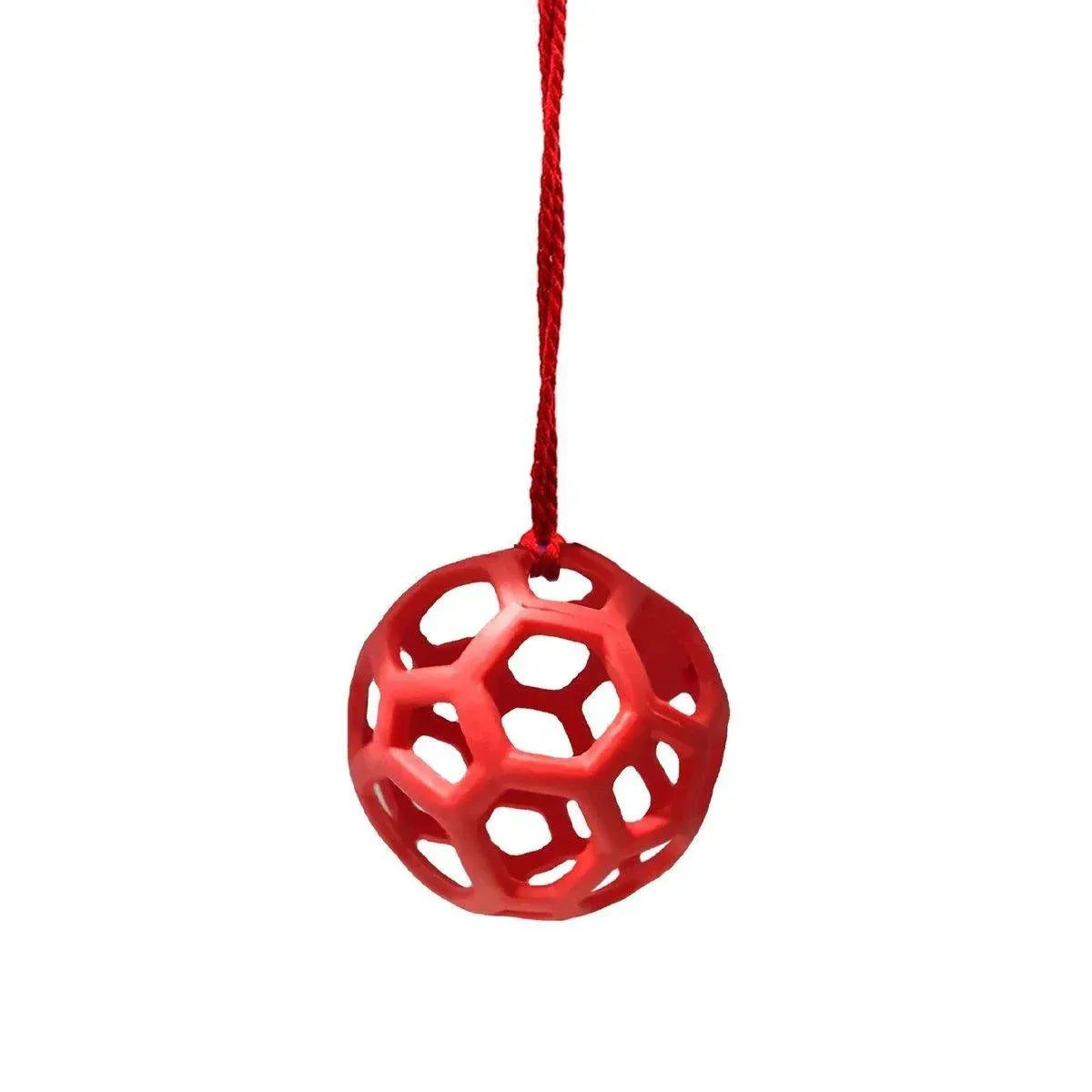 Hanging Horse Hay Feeder Ball, Red, 14 cm