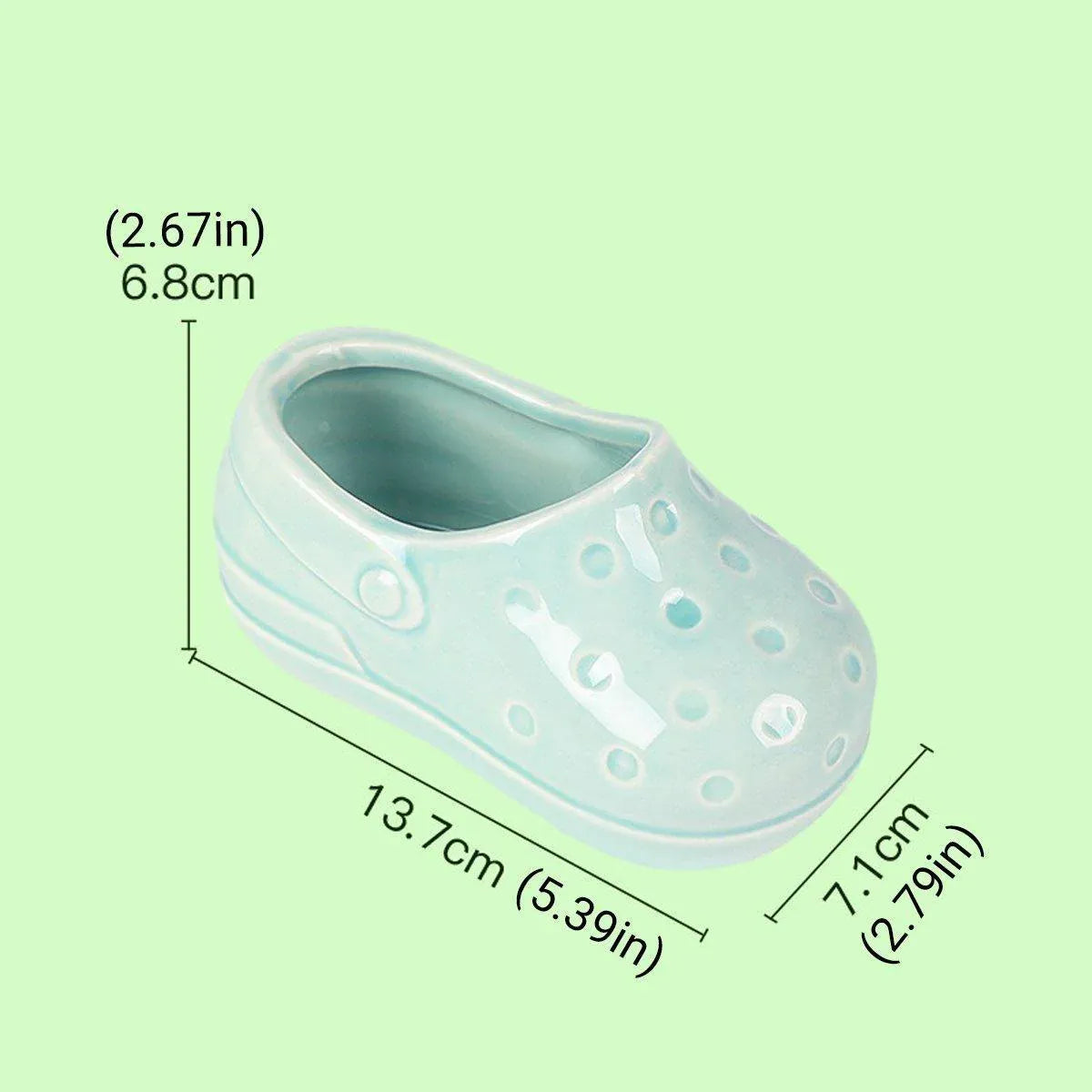 Ceramic Shoe-Shaped Small Pet Food Bowl - Pink, 13.7 cm