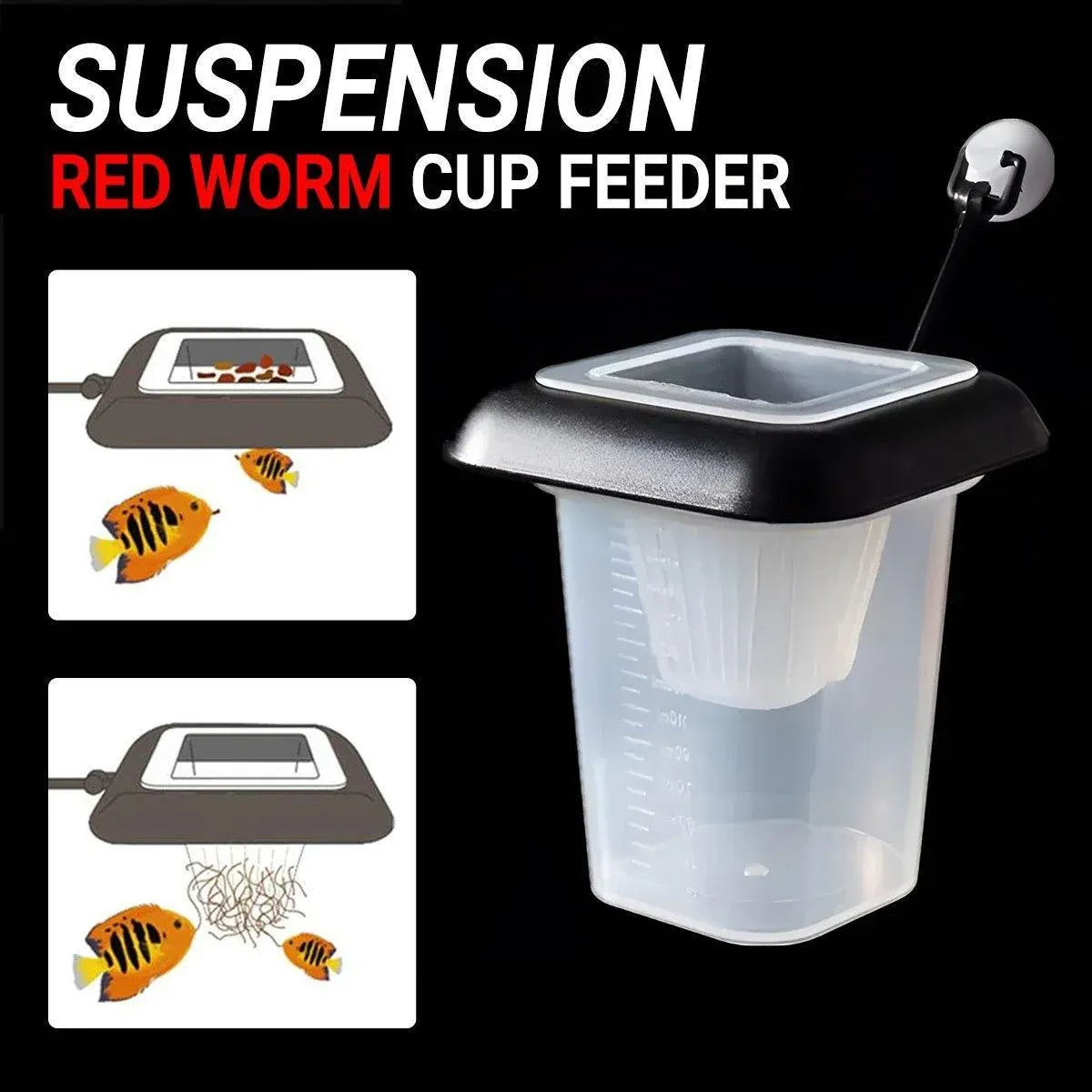 Aquarium Frozen Food Thawing Cup, Feeding Cup & Ring - 3-Piece Set