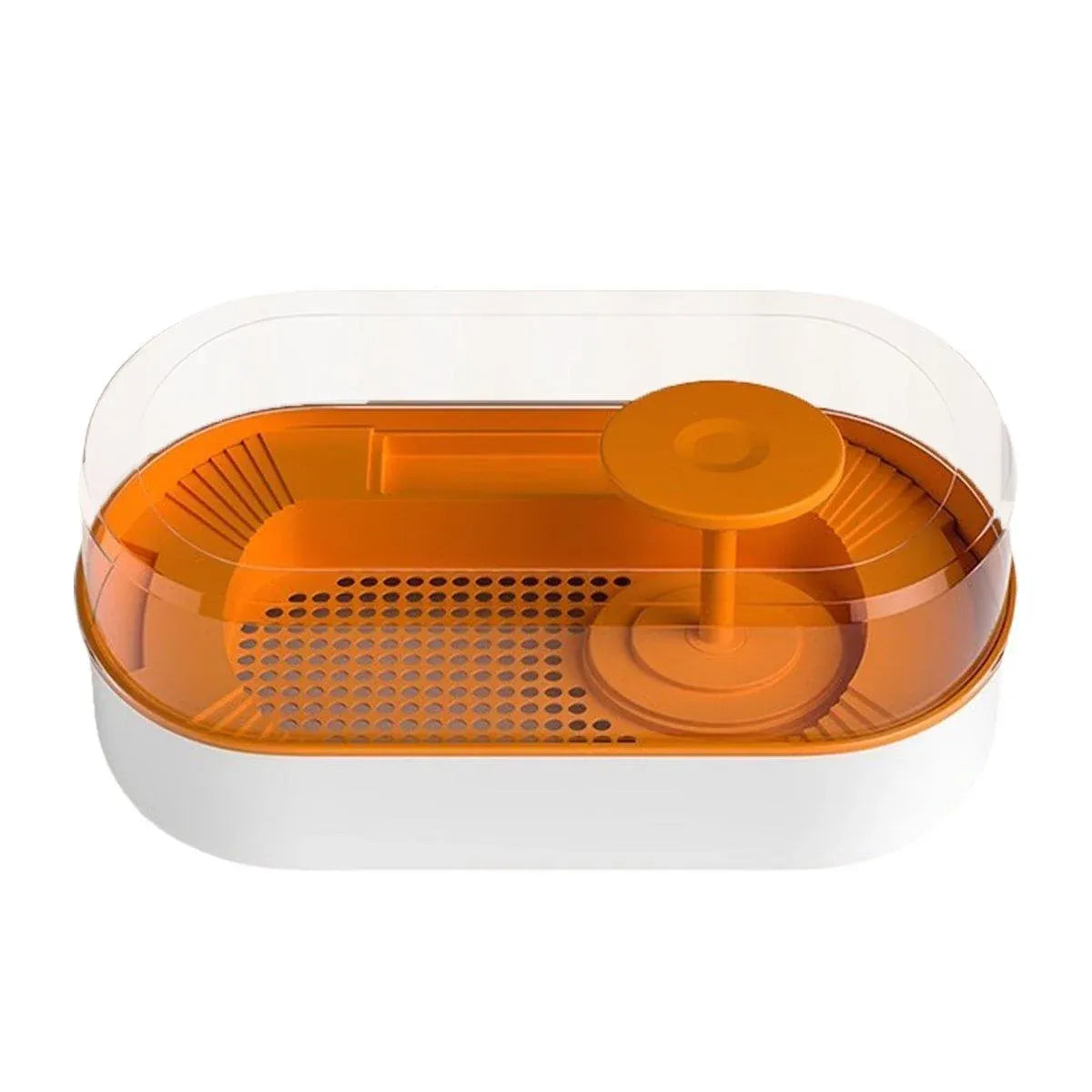 Plastic Turtle Feeding & Viewing Tank - Orange, 52 × 19.5 × 32 cm