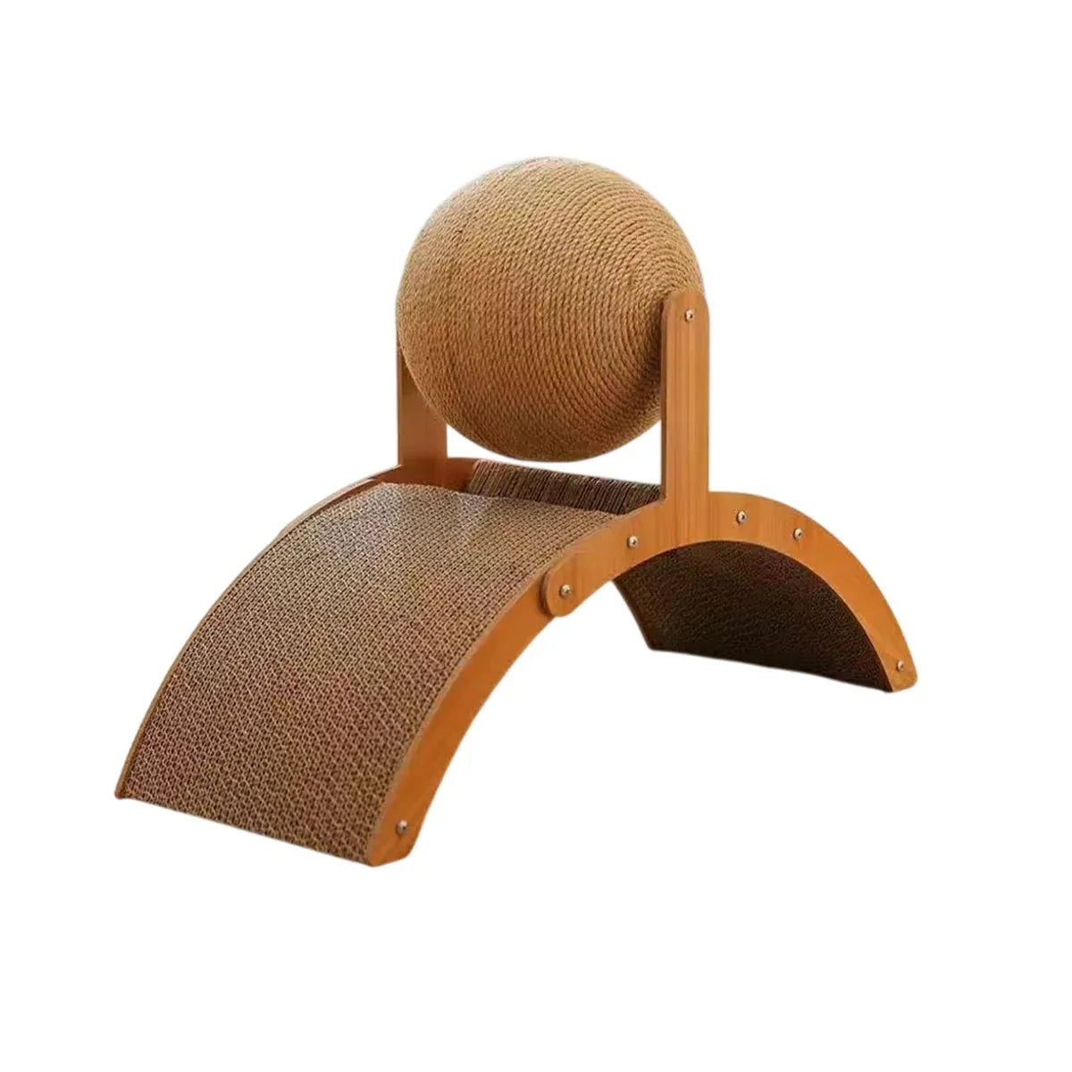 Arched Cat Scratching Bridge with Sisal Ball - 55 cm