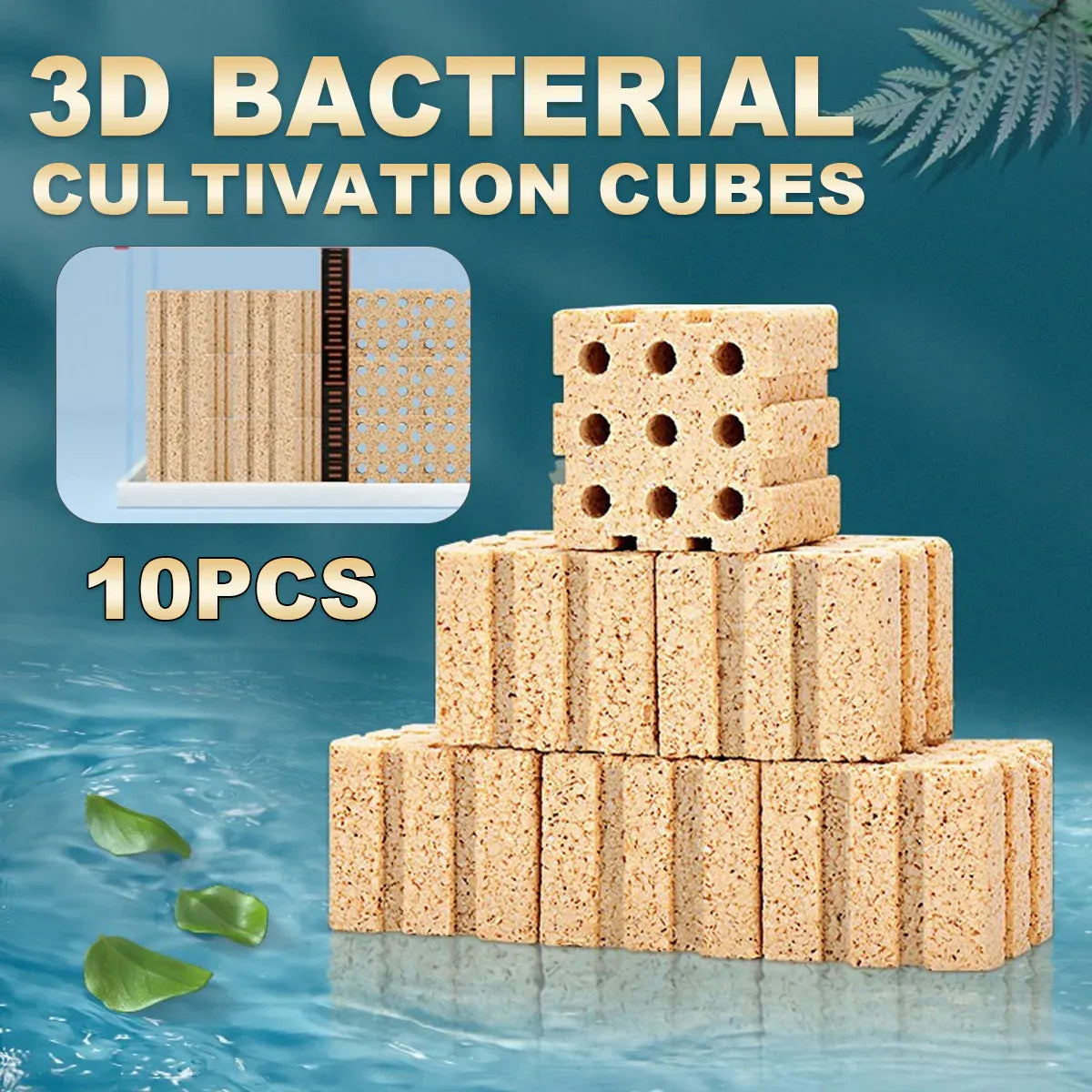 10-Pack 3D Porous Aquarium Biological Filter Cubes - product image 1 of 13
