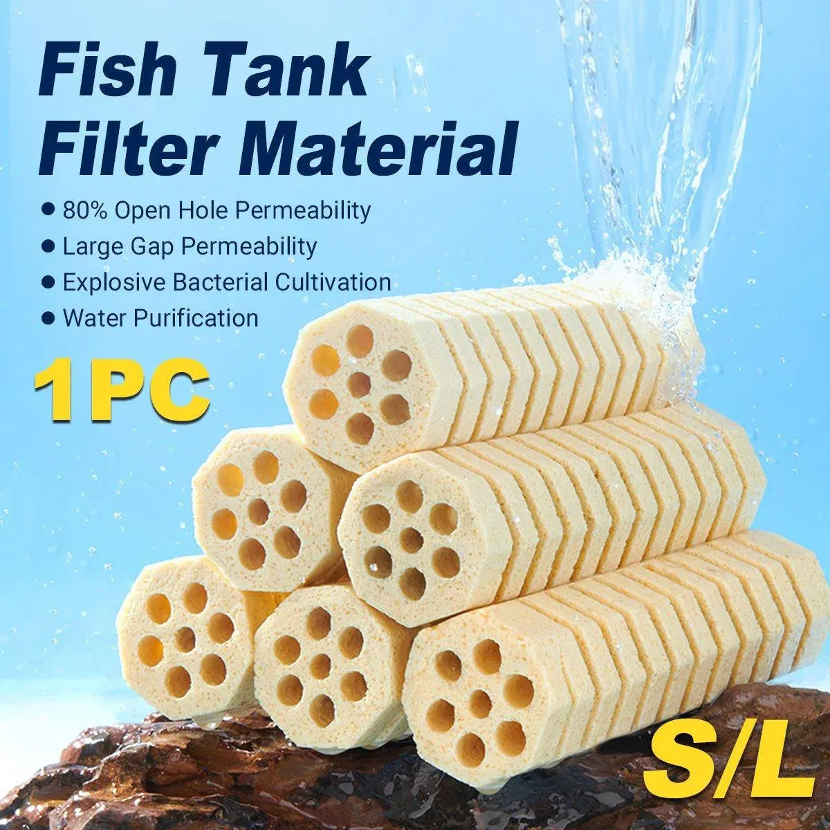 Porous Ceramic Aquarium Biological Filter Media - Small