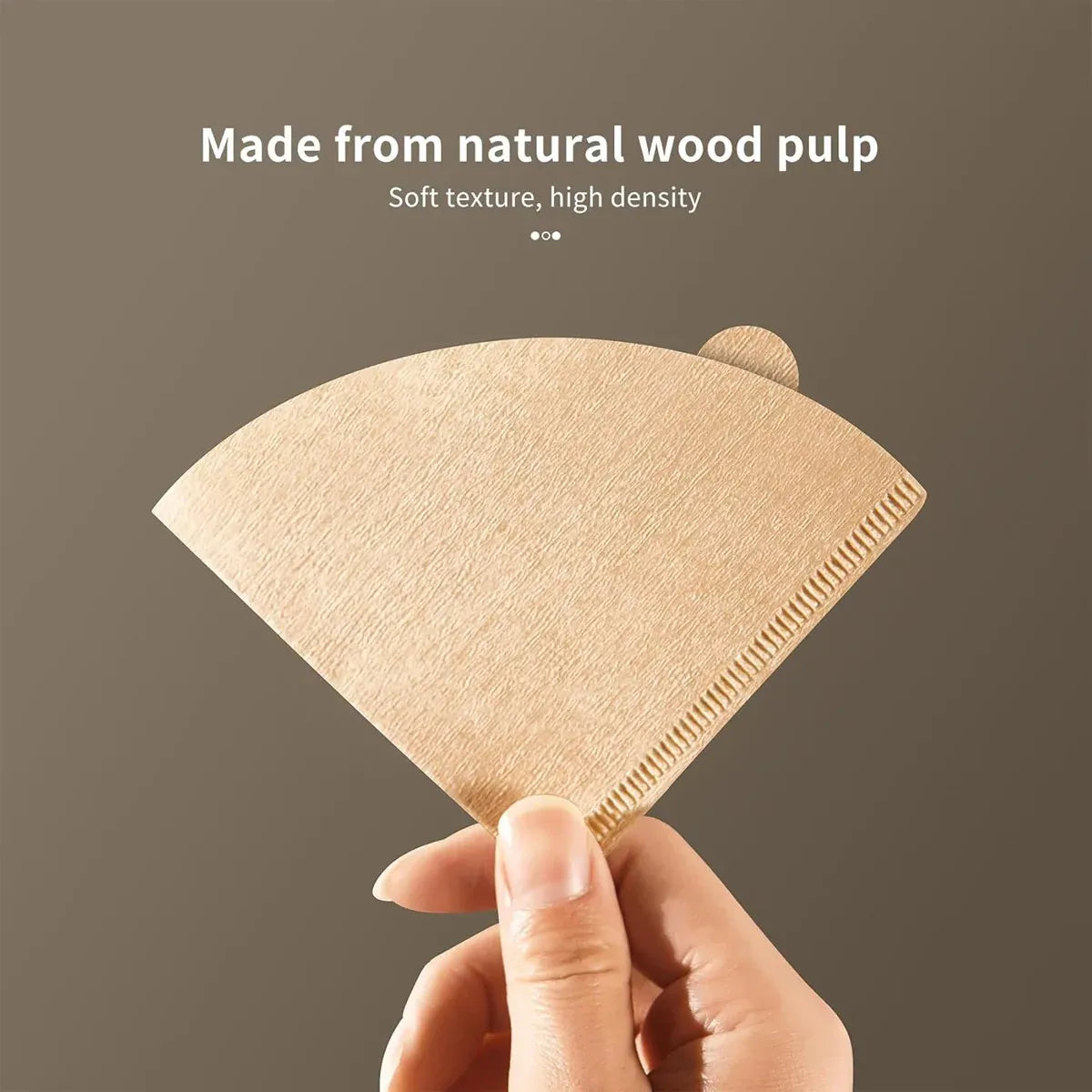 100-Pack V02 Cone Coffee Filter Papers for Pour-Over Brewing