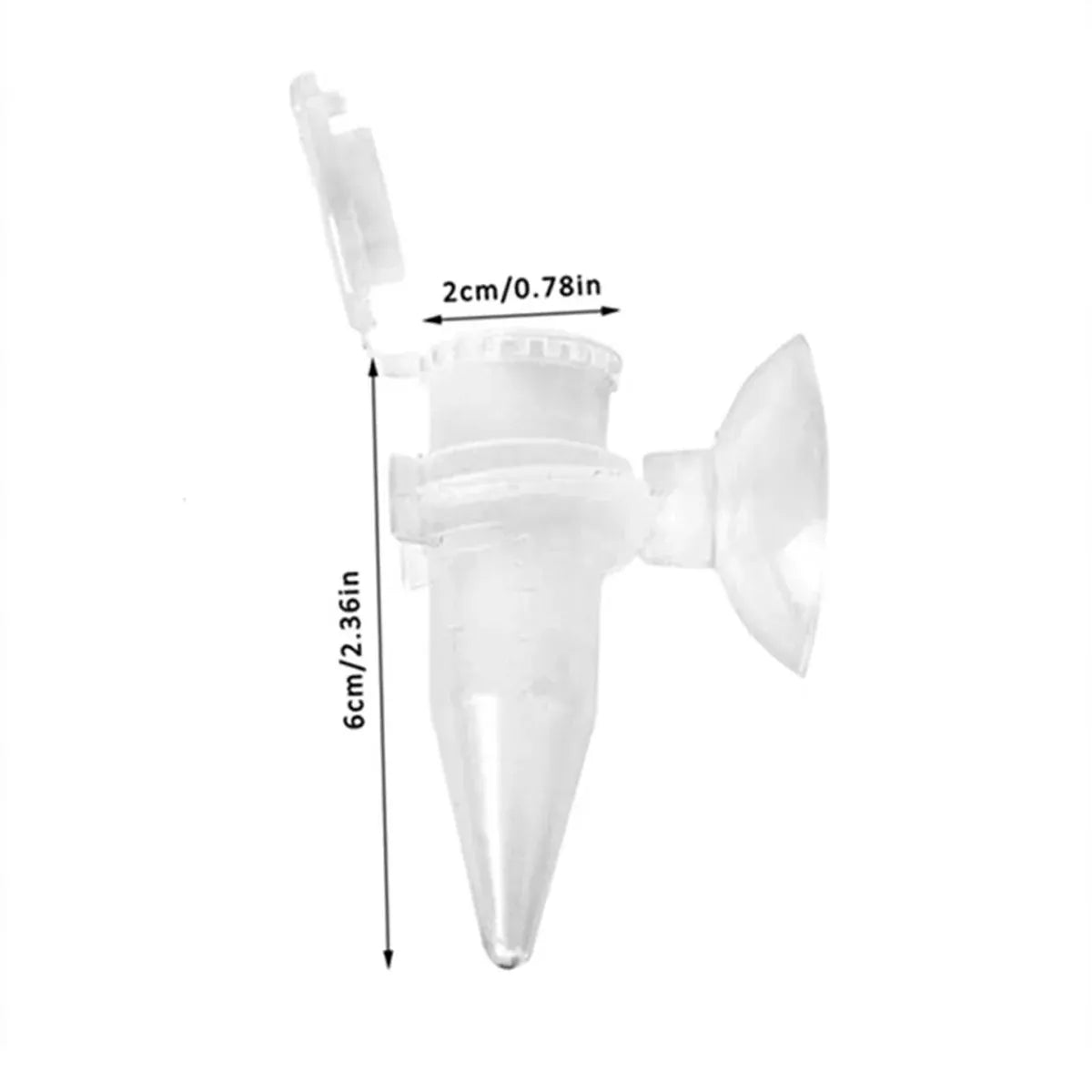 Suction-Mount Brine Shrimp Feeding Cups - 10-Pack, 6 cm