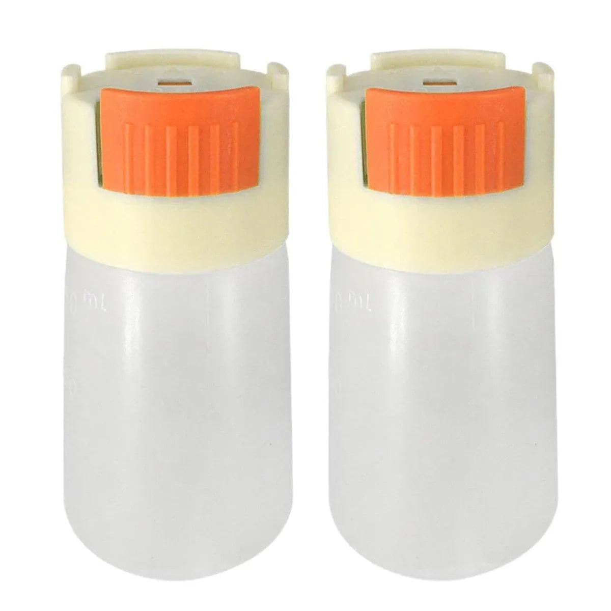Manual Push-Dispensing Fish Food Storage Bottles - 2 × 150 mL