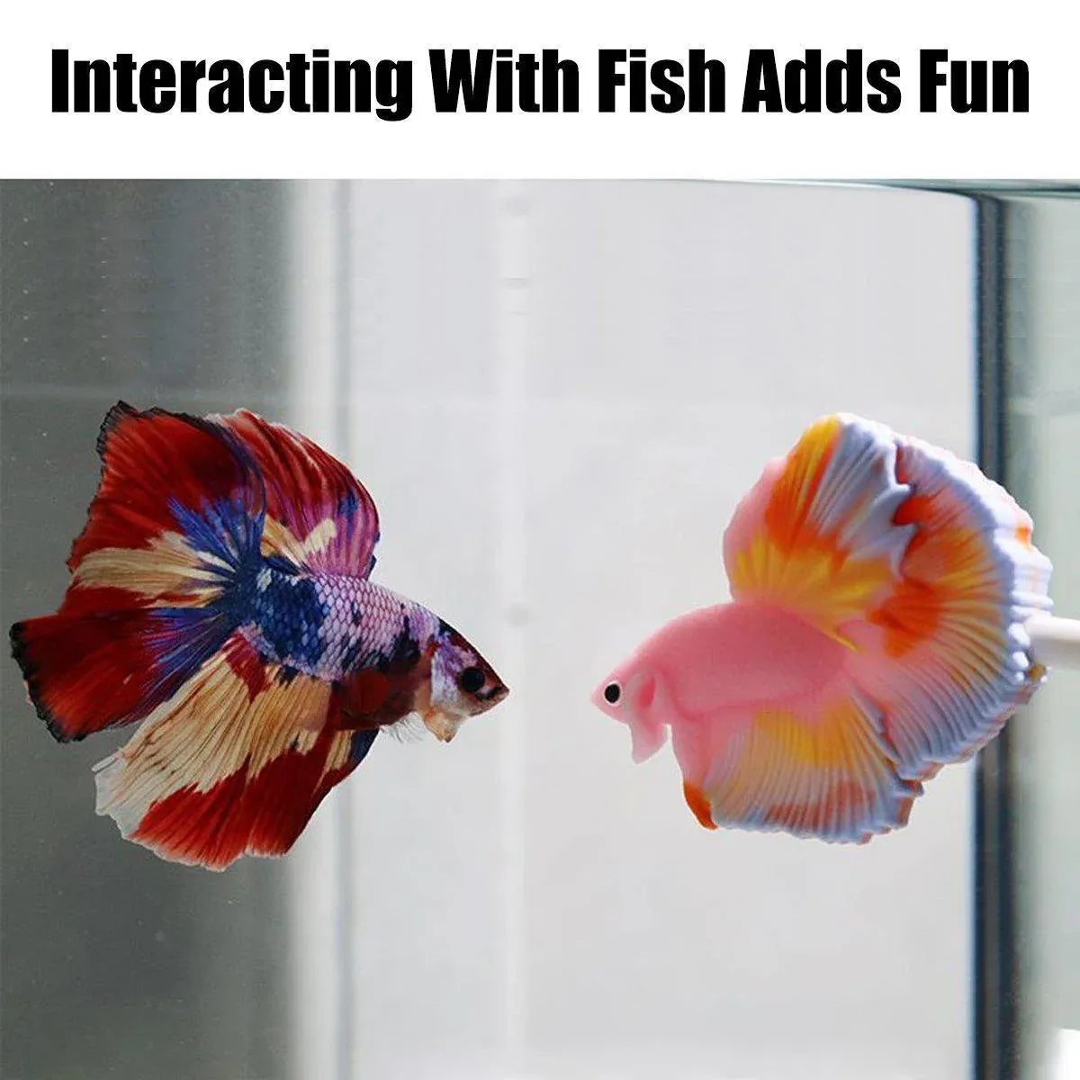 Handheld Fish-Shaped Aquarium Teaser Stick - Purple