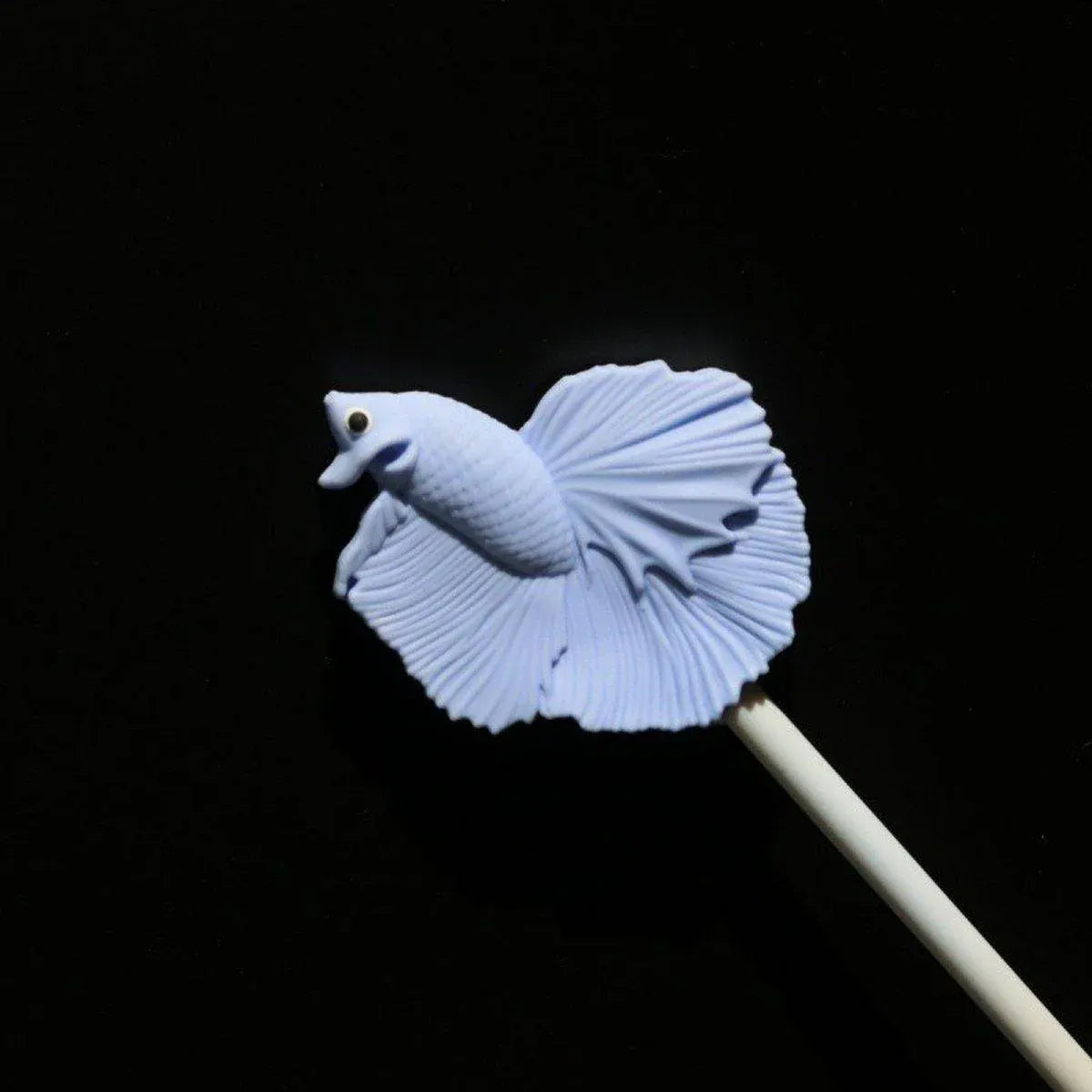 Handheld Fish-Shaped Aquarium Teaser Stick - Purple