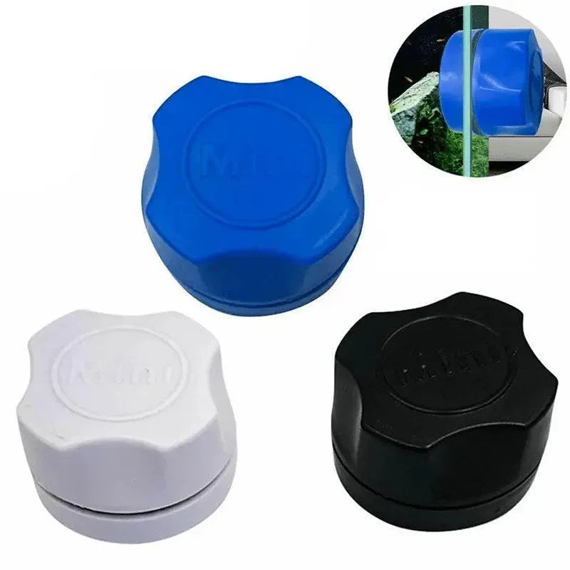 Magnetic Mini Aquarium Glass Algae Scrubber - Blue, 3–6 mm Glass