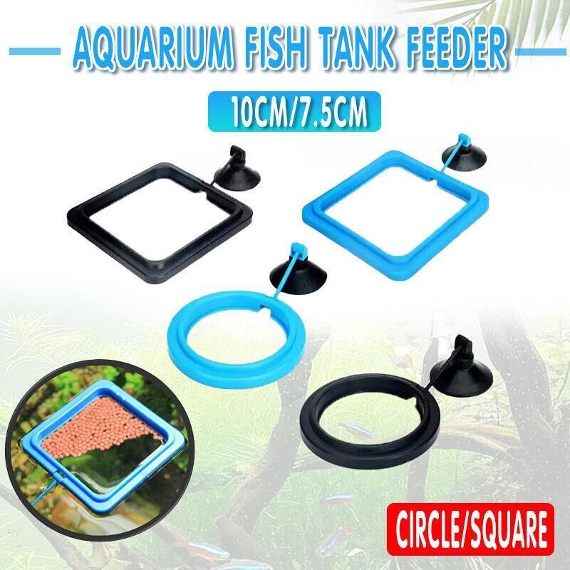 Blue Round Aquarium Feeding Ring with Suction Cup – 7.5 cm - product photo 3 of 13