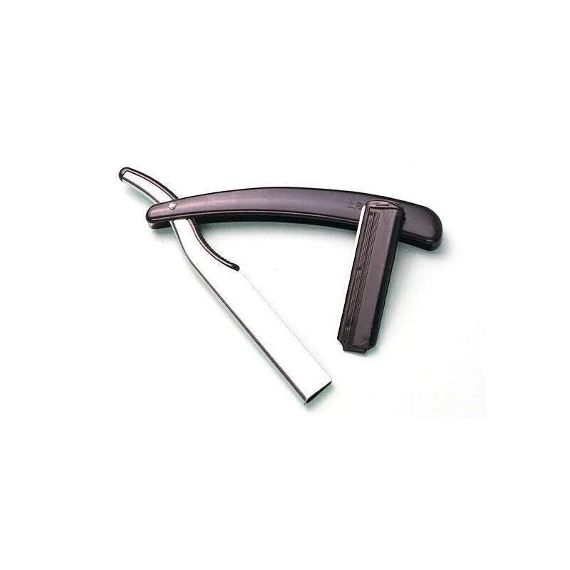 Old Shaver Razor Eyebrow Knife Folding Manual Shaver Holder Home Salon Tool Au - Yellow+10PCS Blades