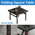 Folding Square Table Space Saving Durable for Home Office Balcony