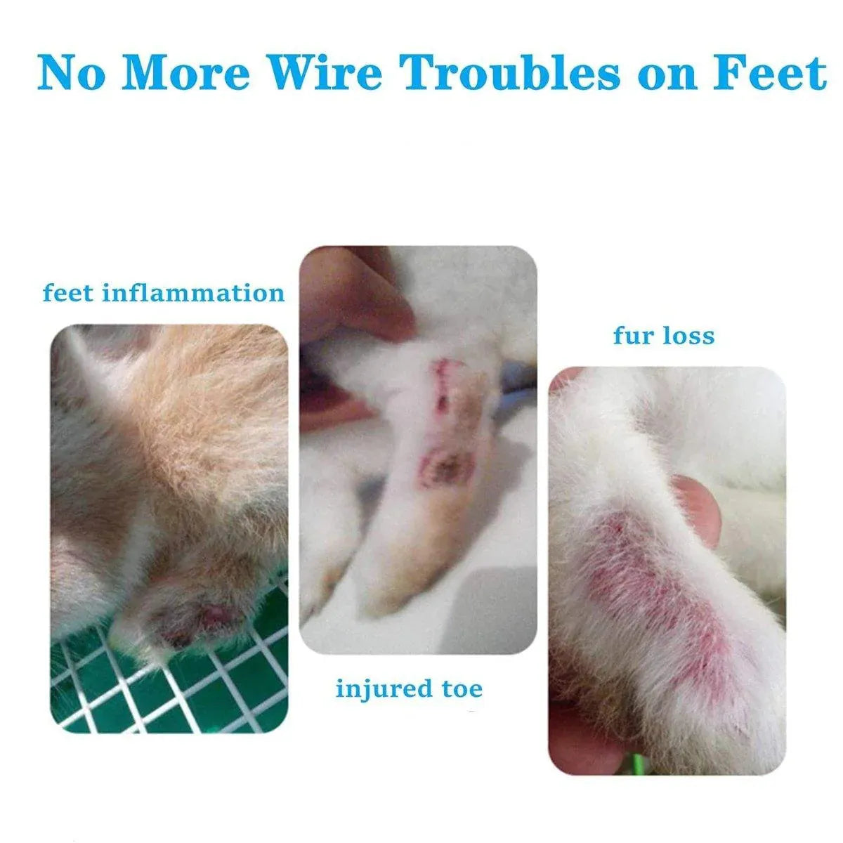 Plastic Rabbit & Guinea Pig Cage Floor Mats, 2-Pack - White