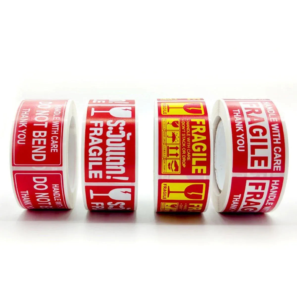 4Rolls Fragile Warning Label Stickers English Caution Handle With Care Packaging — product photo 2