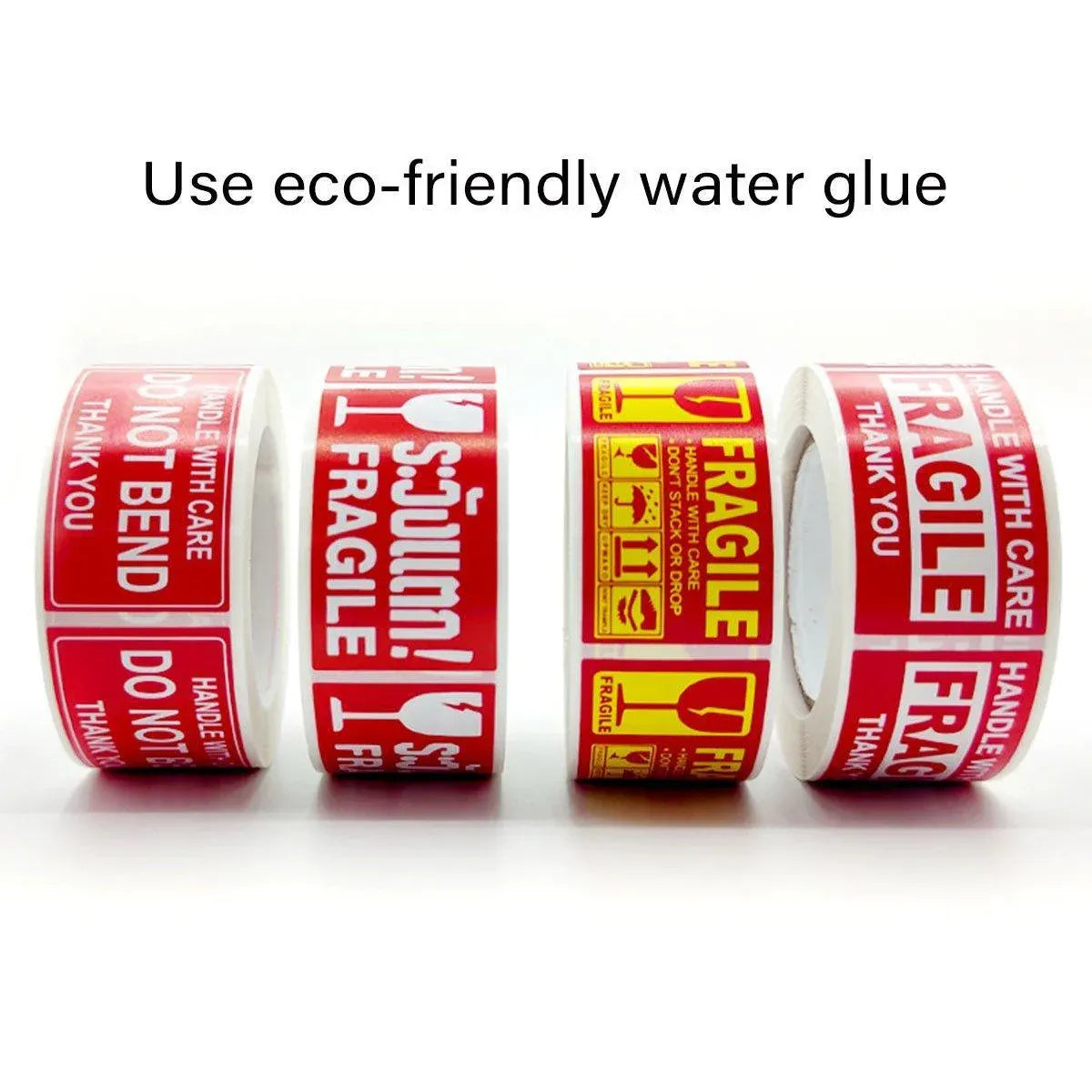 4Rolls Fragile Warning Label Stickers English Caution Handle With Care Packaging — product photo 5