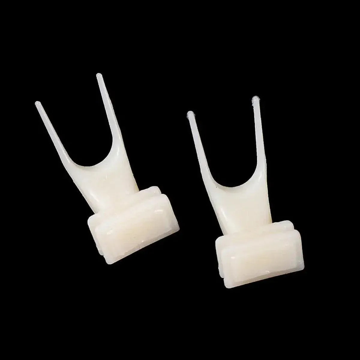 Clip-On Plastic Bird Fruit Forks - Beige, 10-Pack