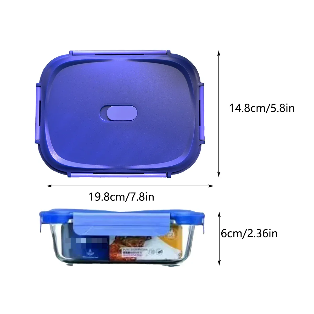 Glass Food Storage Container 1040ml Lunch Bento Box with Lid for Kitchen Prep — product photo 3