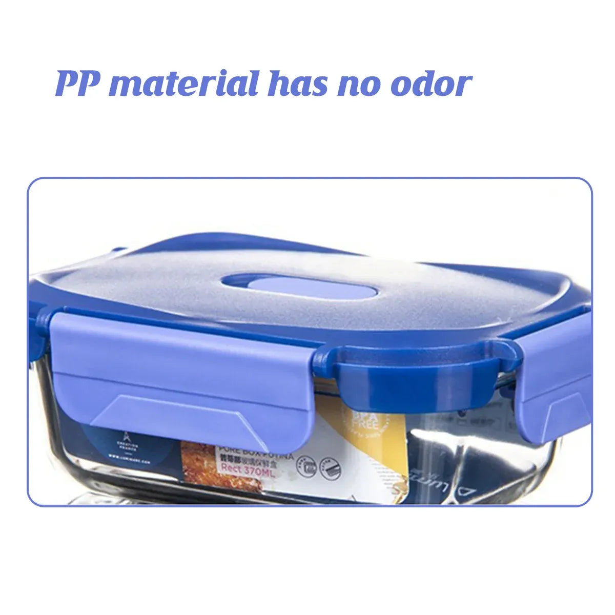 Glass Food Storage Container 1040ml Lunch Bento Box with Lid for Kitchen Prep — product photo 5