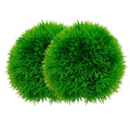 Green Artificial Aquarium Grass Balls - Large, 11.5 cm, 2-Pack