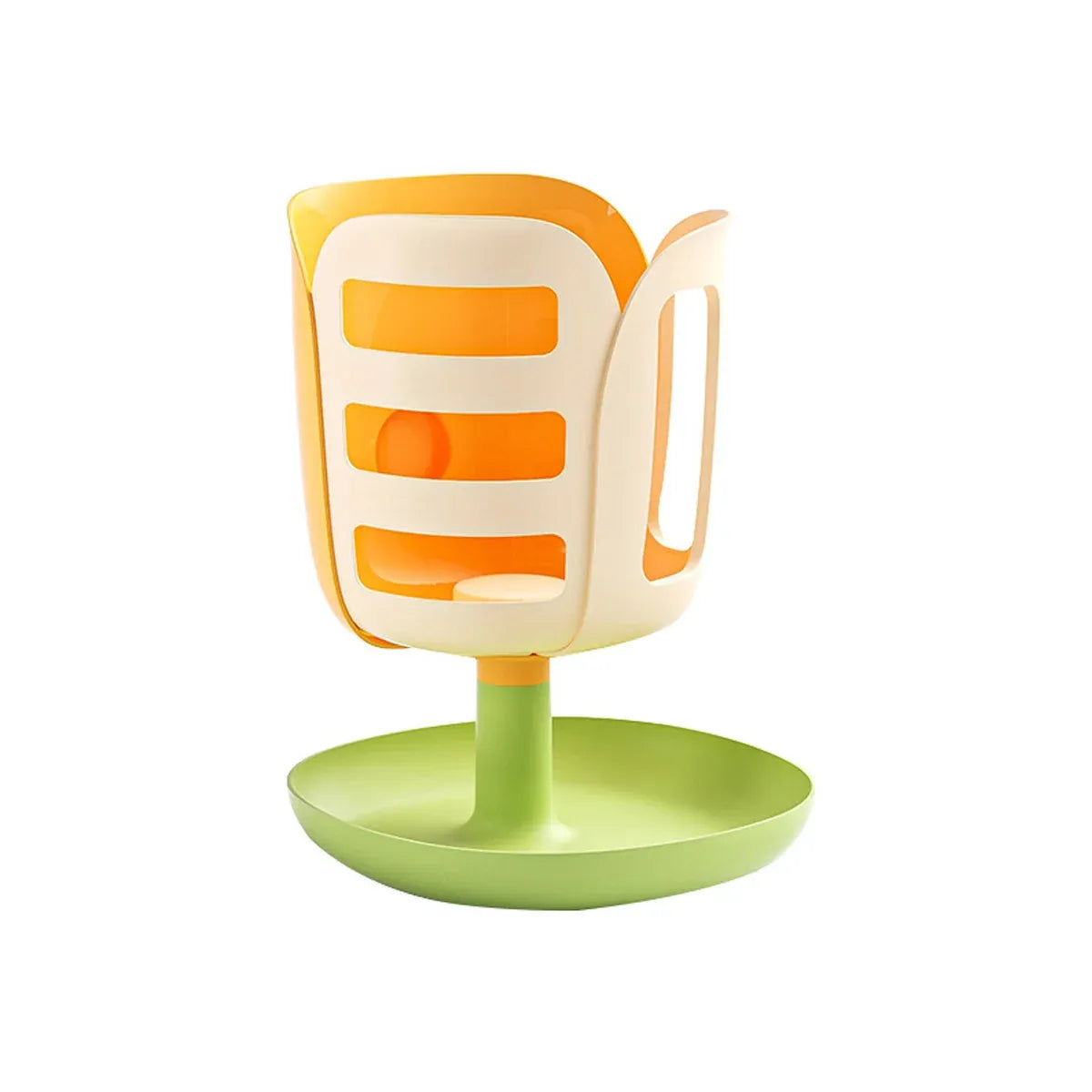2-in-1 Rabbit Hay Feeder & Food Bowl - Orange