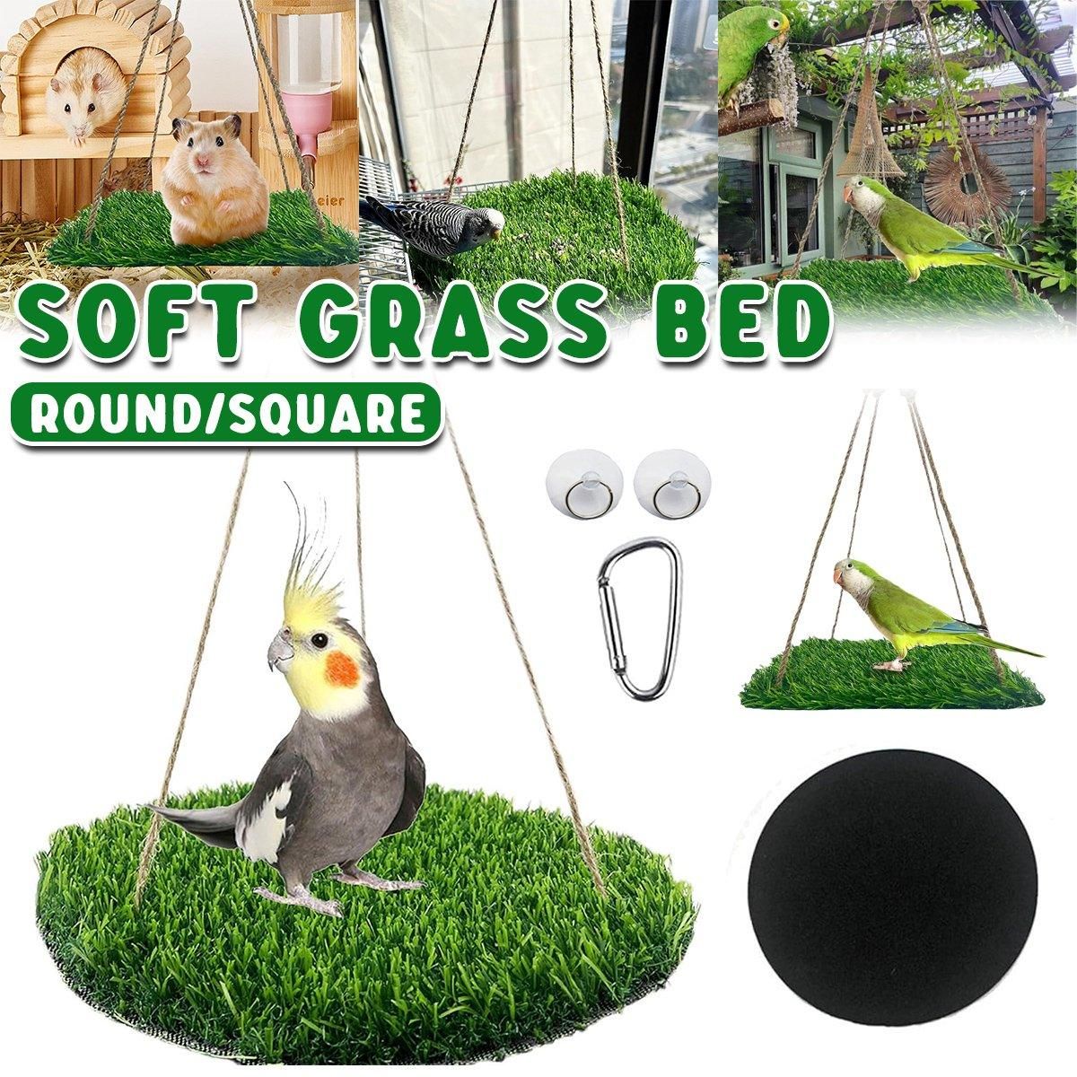 Hanging Turf Small Pet Cage Hammock - Round, Approx. 25 × 44 cm
