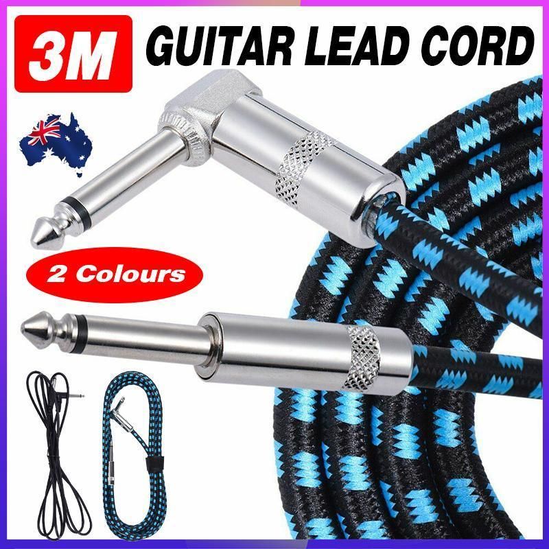 3M Guitar Amp Cable 6.35mm Mono Jack to Jack Lead for Electric Instruments - 3M Black Cable — product image 13