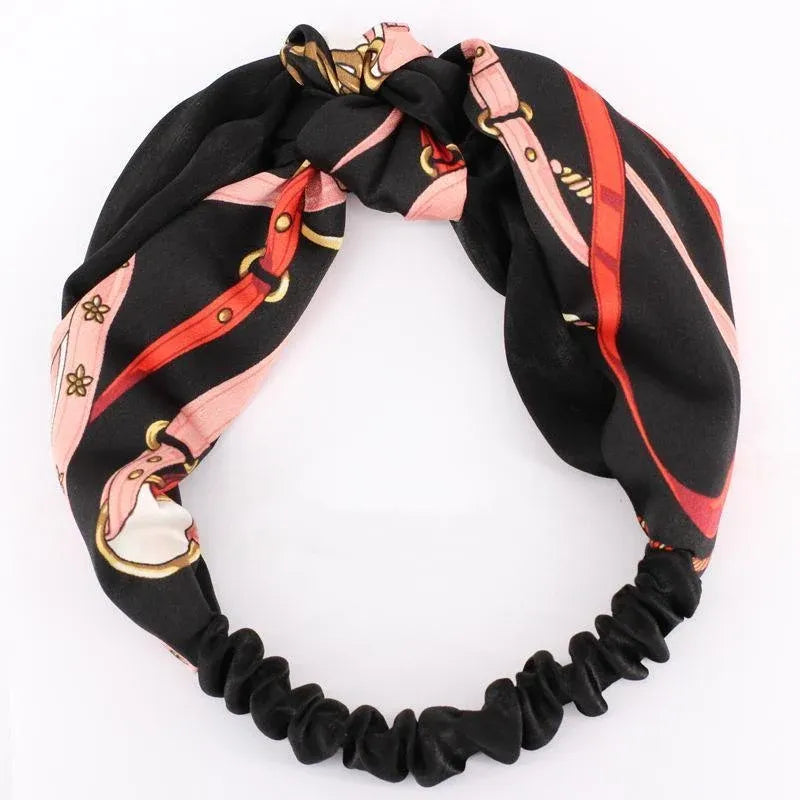 Women Lady Boho Bohemian Cross hair head headband band Scarf Wrap Bandana AU - Yellow