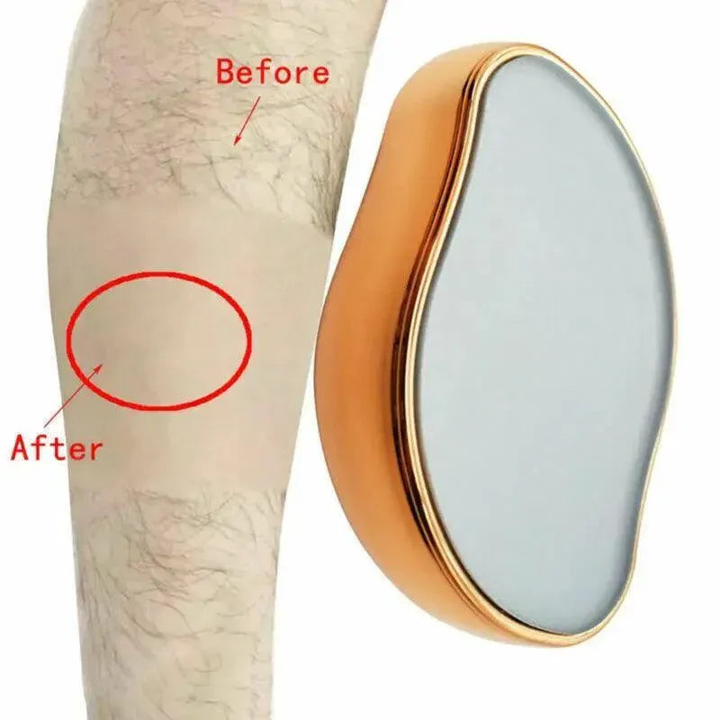 Painless Physical Hair Removal Epilators Crystal Hair Eraser For Women Men Hot - Silver