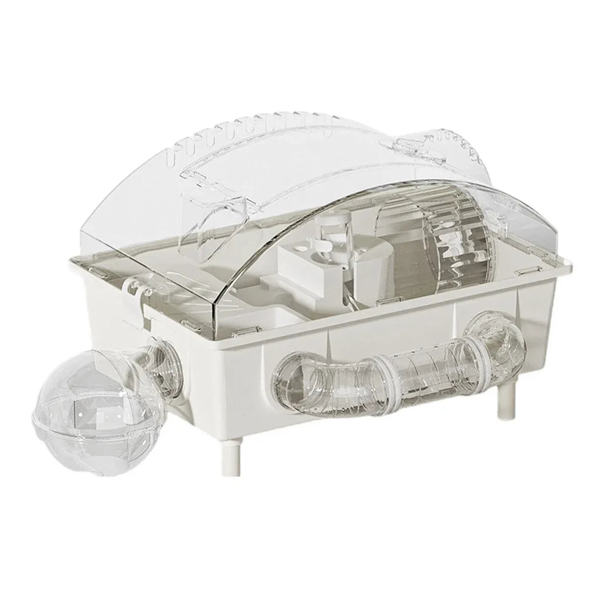 Acrylic Hamster Habitat with Accessories - Beige, 45 × 28 × 30 cm