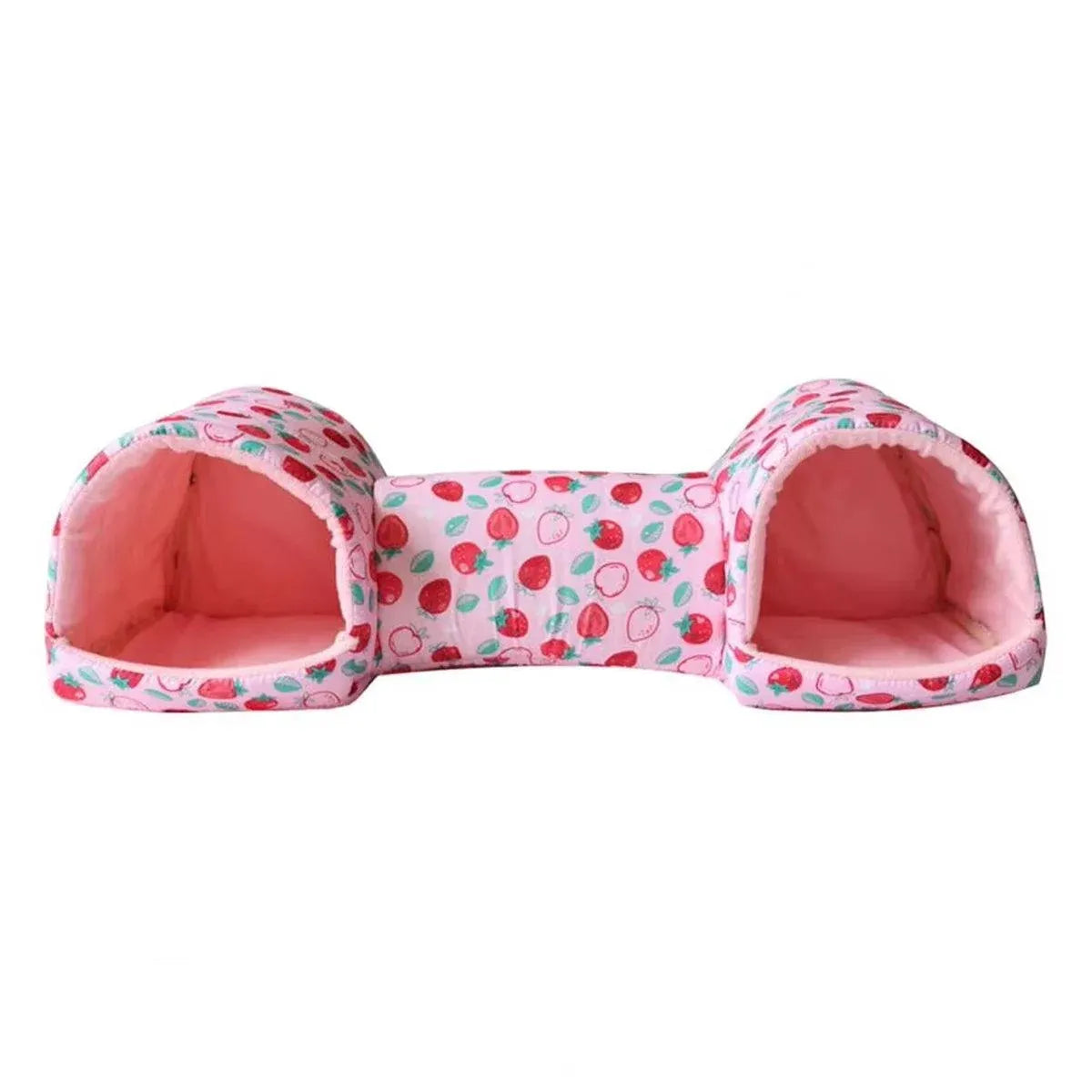 Soft Small Animal Tunnel Hideaway Nest, Pink, 54 × 20 × 17 cm