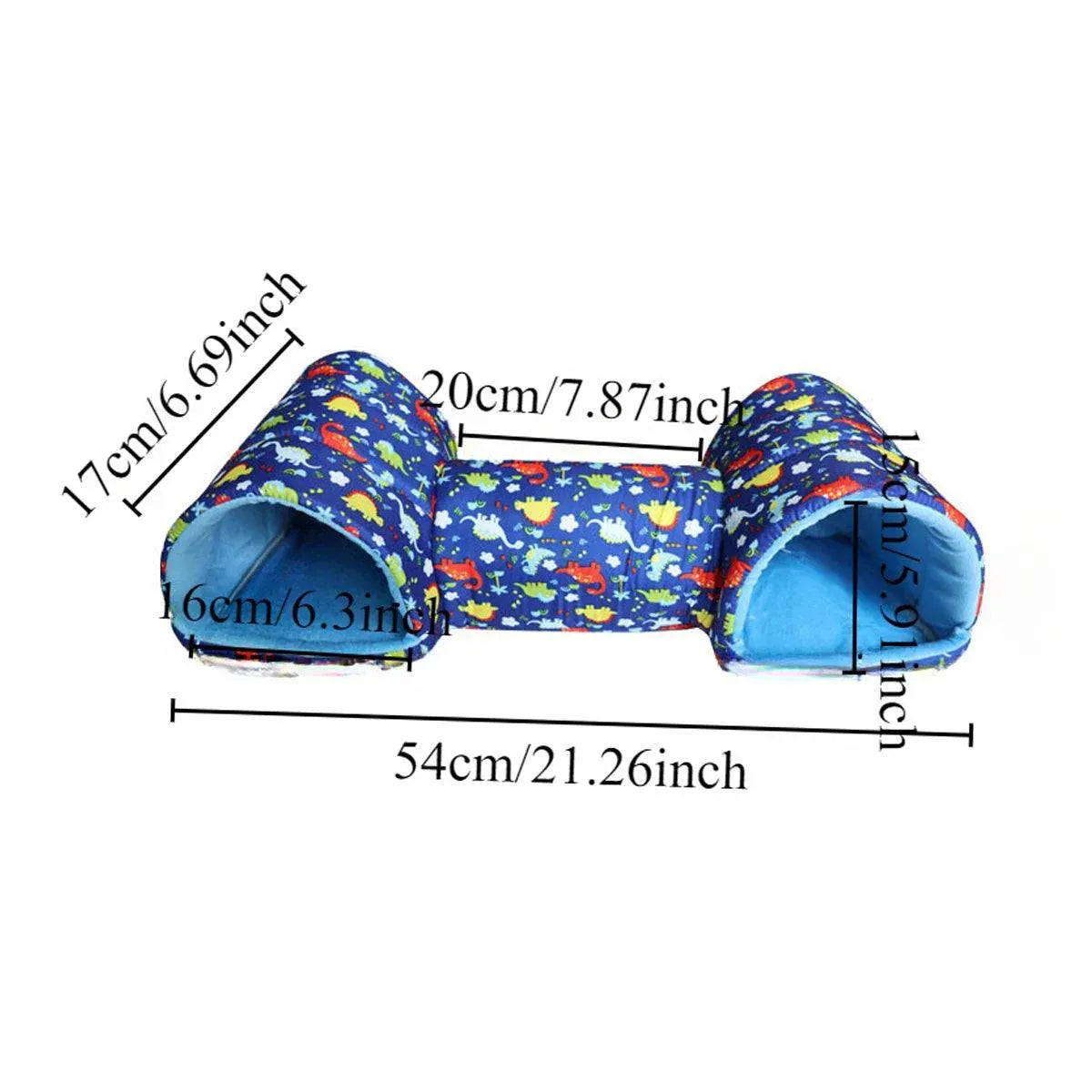 Soft Small Animal Tunnel Hideaway Nest, Pink, 54 × 20 × 17 cm