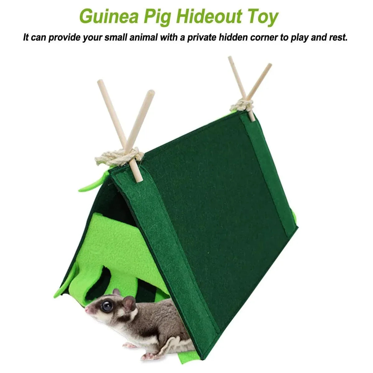 Small Pet Triangle Hideout Tent - Blue, 28 × 19.5 × 17 cm