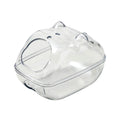 Clear Plastic Hamster Sand Bath & Toilet Container - Medium, 14.5 × 10 × 10 cm