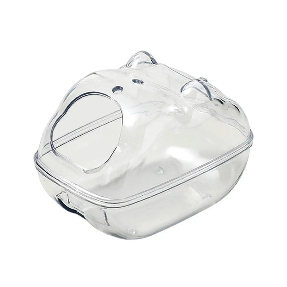 Clear Plastic Hamster Sand Bath & Toilet Container - Medium, 14.5 × 10 × 10 cm