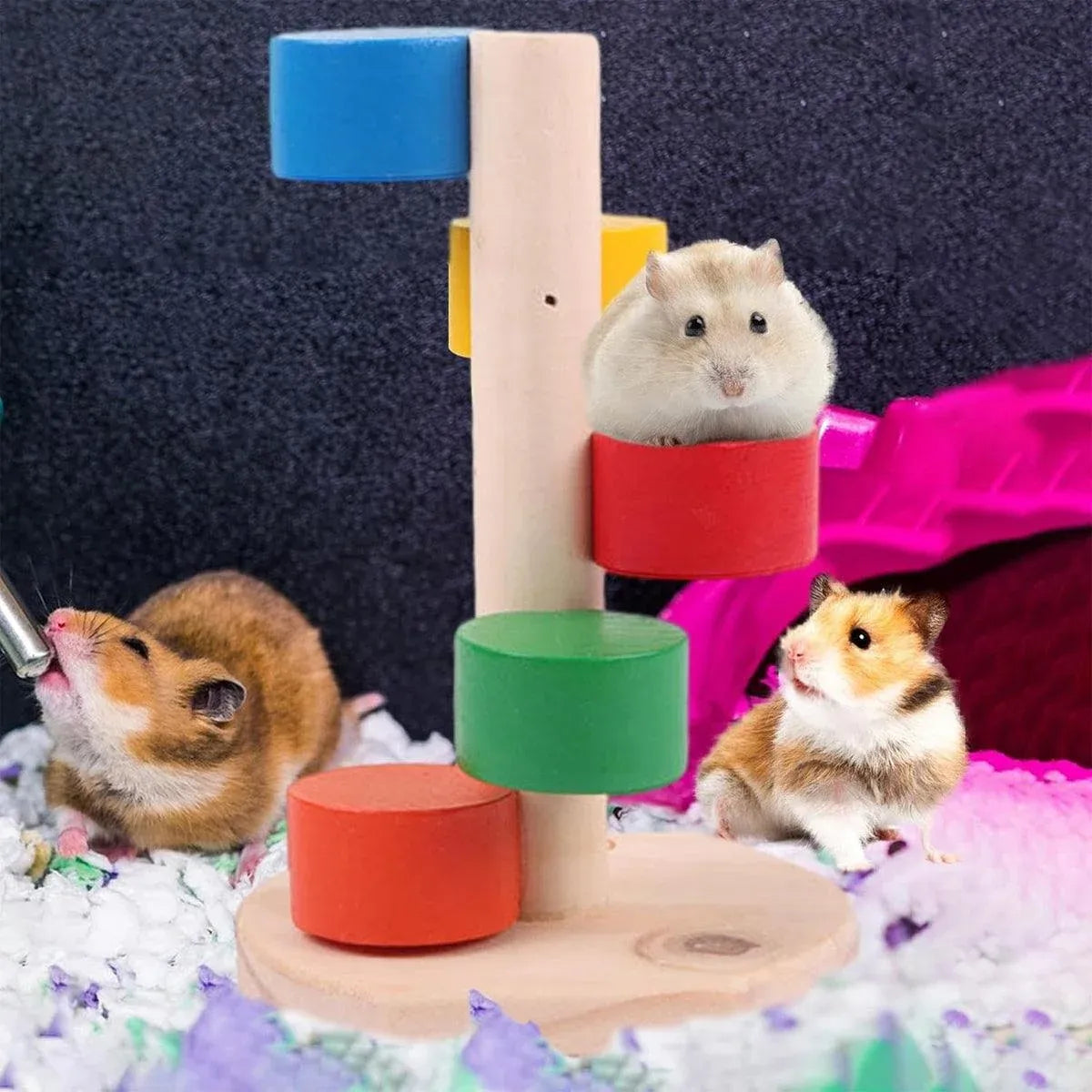 Colourful Hamster Climbing Cloud Ladder Toy