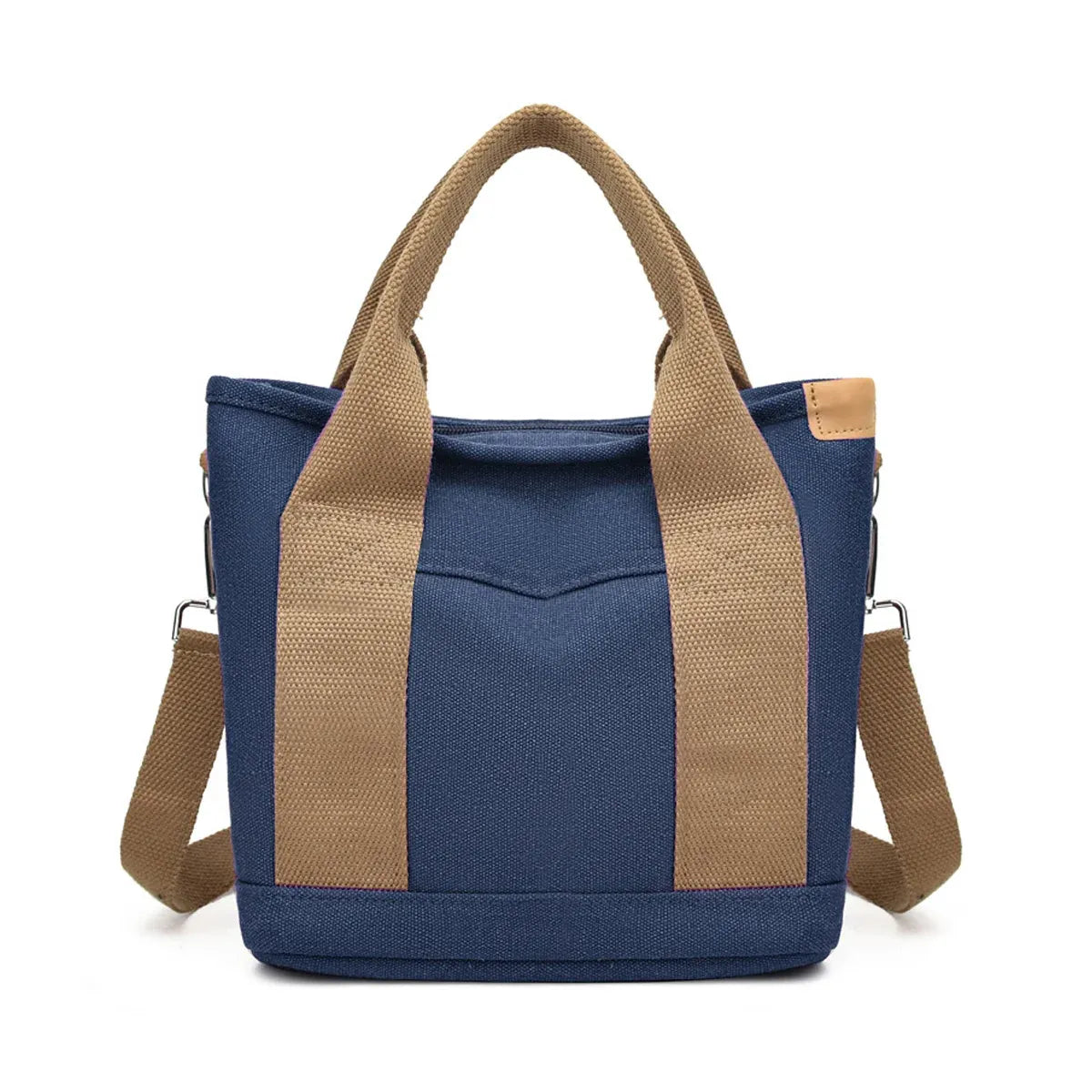 Womens Canvas Handbag Multi-layer Lightweight Crossbody Bag for Work Mommy