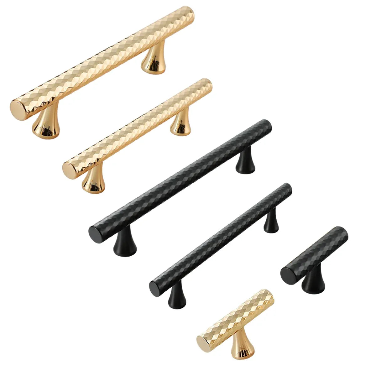 Knurled Cabinet Handle – Gold, 56 mm Overall Length, Single Hole — product image 3 of 15