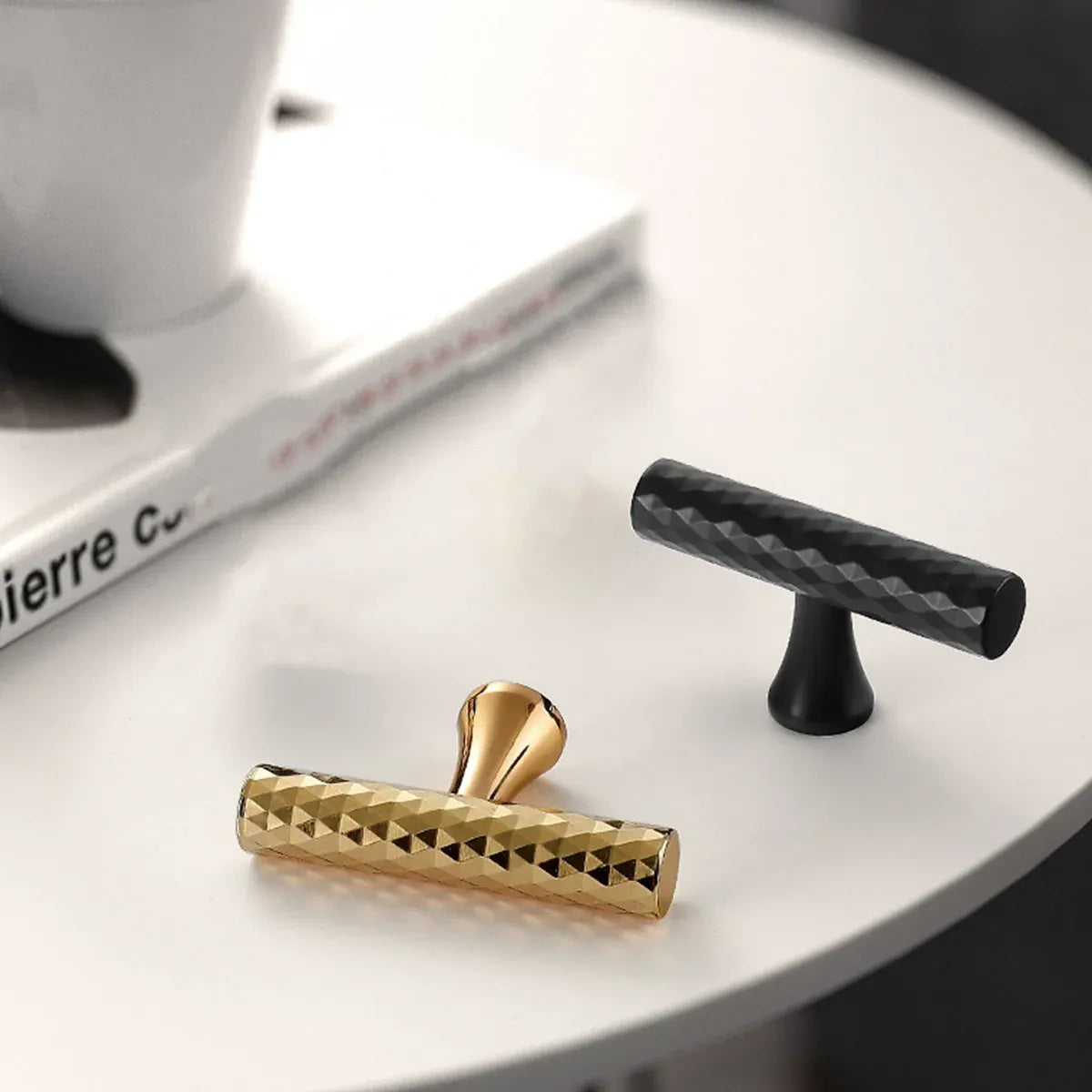 Knurled Cabinet Handle – Gold, 56 mm Overall Length, Single Hole — product image 13 of 15