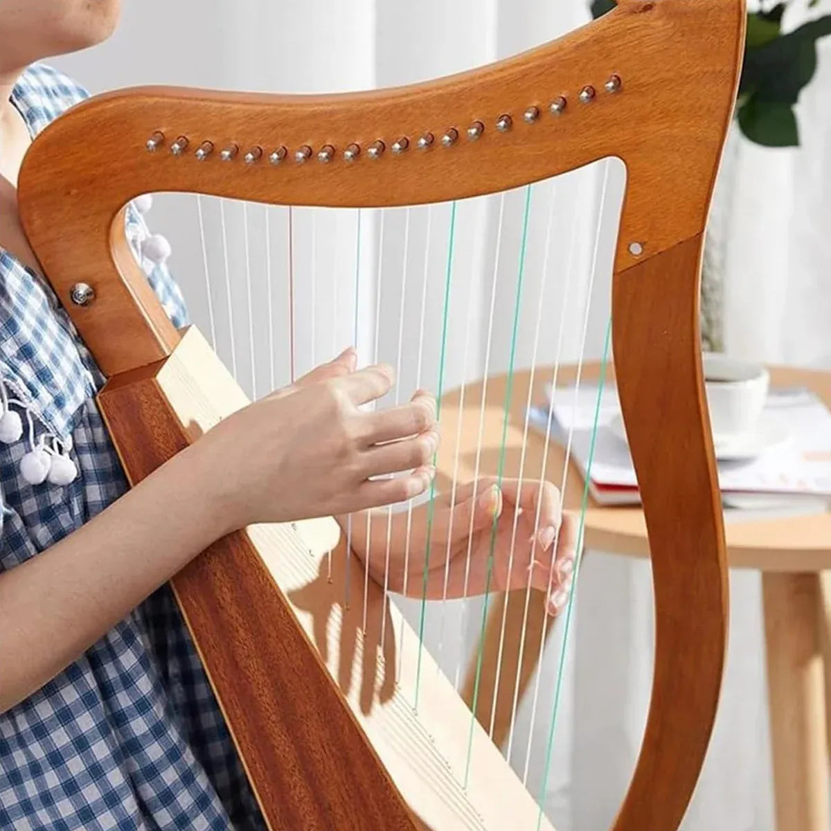 19 String Lyre Harp Professional Acoustic for Beginners Home Music Practice — product image 6