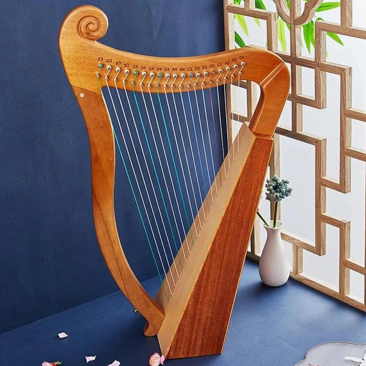 19 String Lyre Harp Professional Acoustic for Beginners Home Music Practice — product image 12