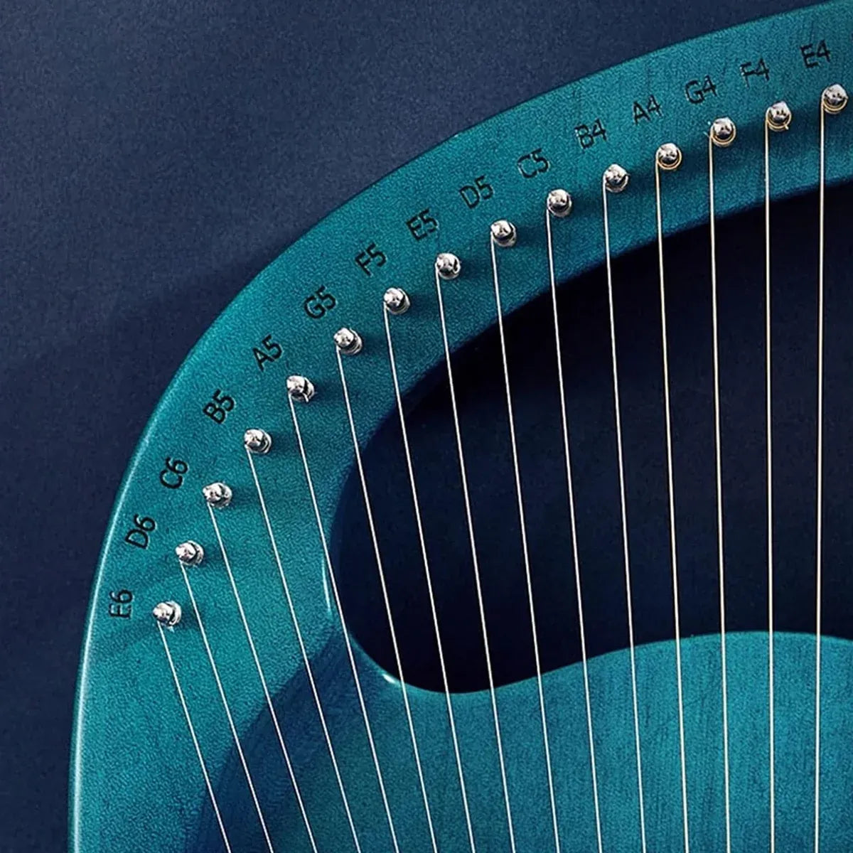 Solid Wood Veneer Laiya 24-String Harp Basic Model Beginner Music Instrument - Emerald Green — product image 6