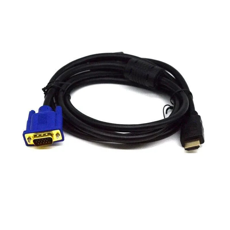 Hdmi Male To Vga Male Cable Adapter Monitor Lead Hd 15Pin 1080P Converter Laptop