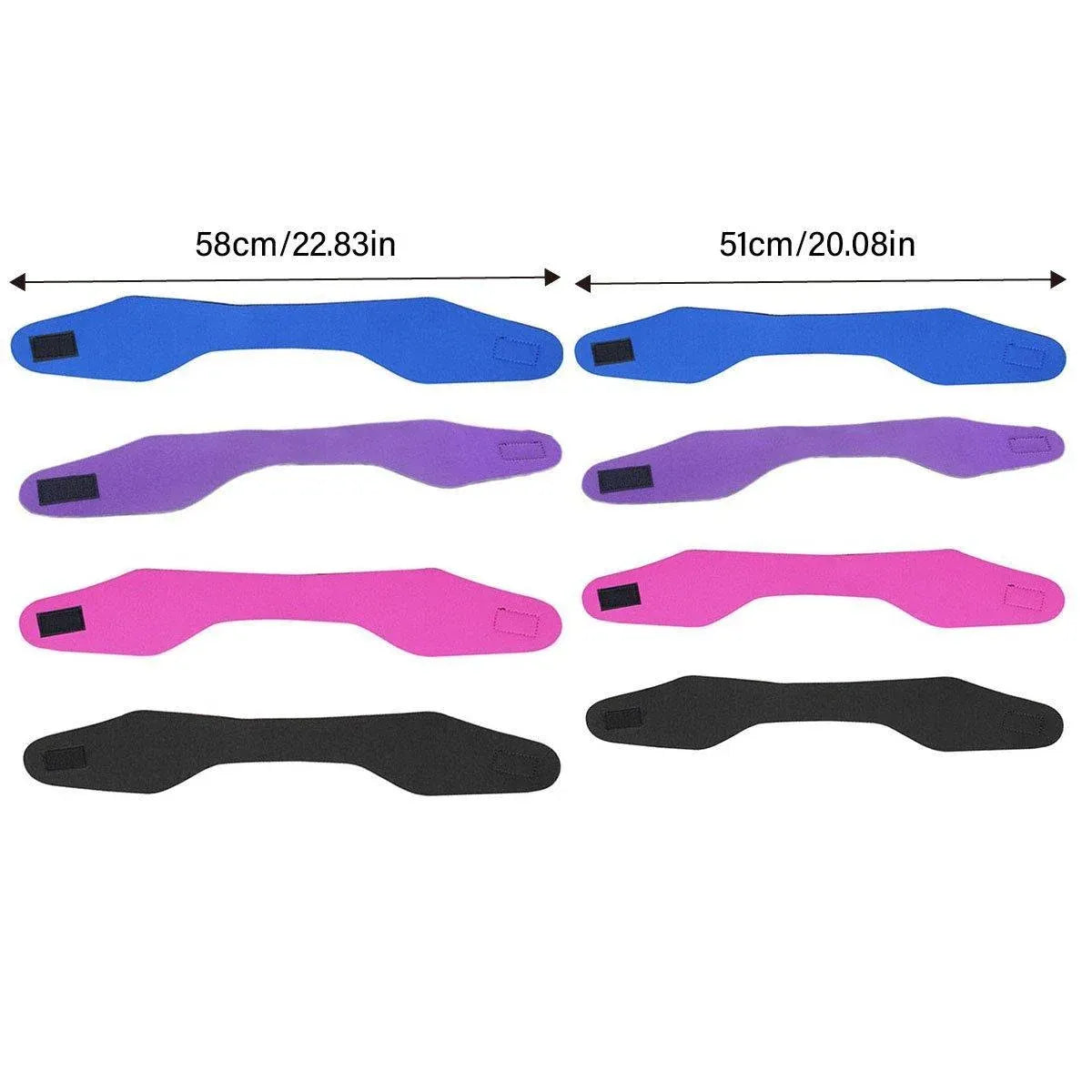 Adjustable Waterproof Swimming Headband for Ear Protection Unisex Diving Use - Red-M