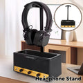 Vintage Speaker-Shaped Headphone Stand with Storage – Black — product image 1 of 12