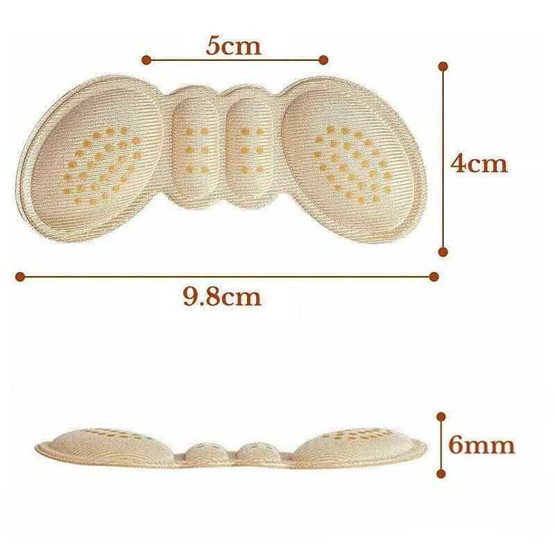 1Pair Thick Heel Insole Heel Protectors Heel Pads Shoe Liner Shoe Inserts Heel Grip - Apricot