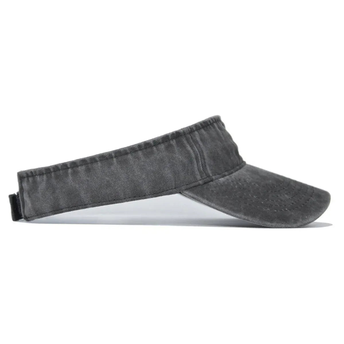 Unisex Summer Denim Sun Visor Cap Breathable Washed Running Hat - Grey