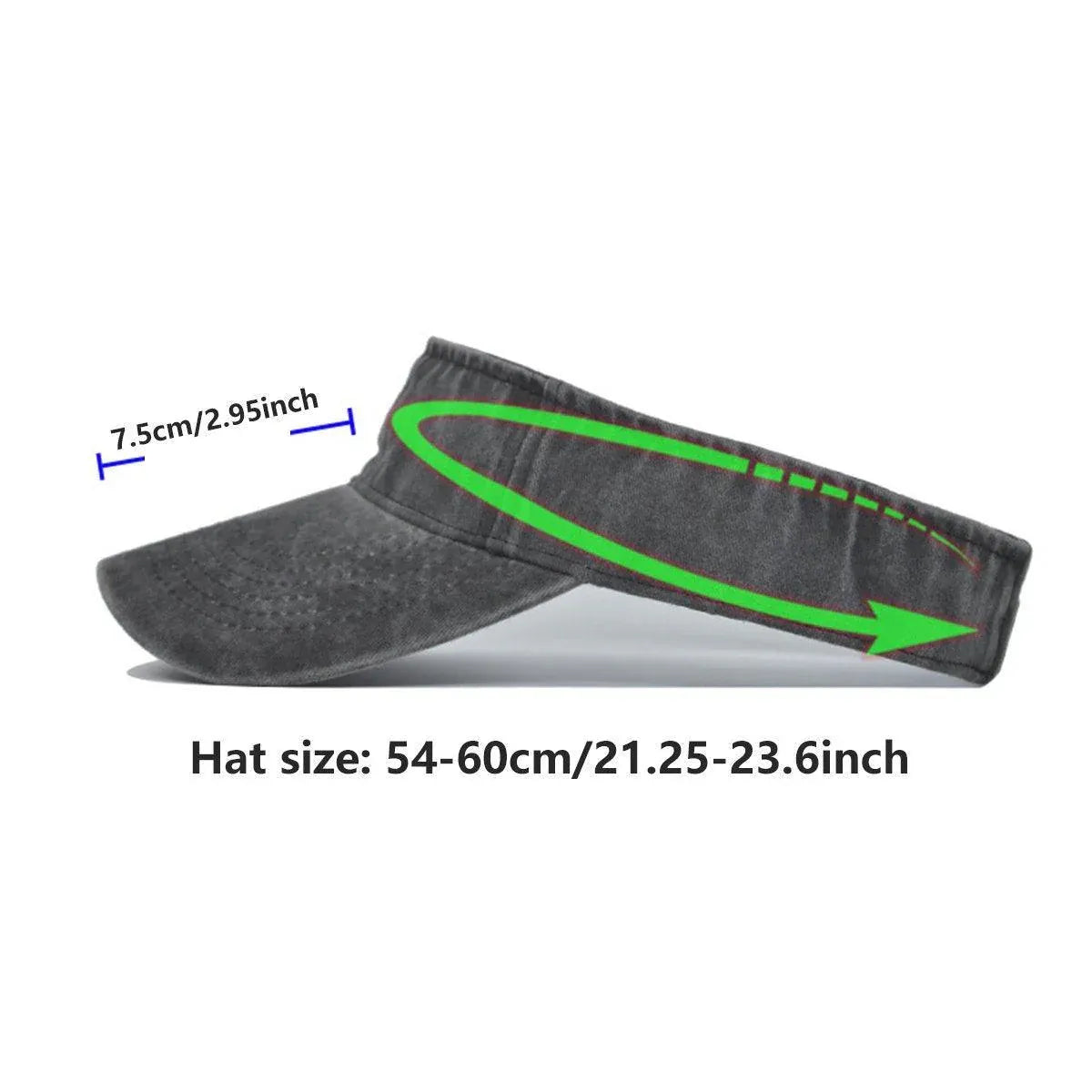 Unisex Summer Denim Sun Visor Cap Breathable Washed Running Hat - Yellow