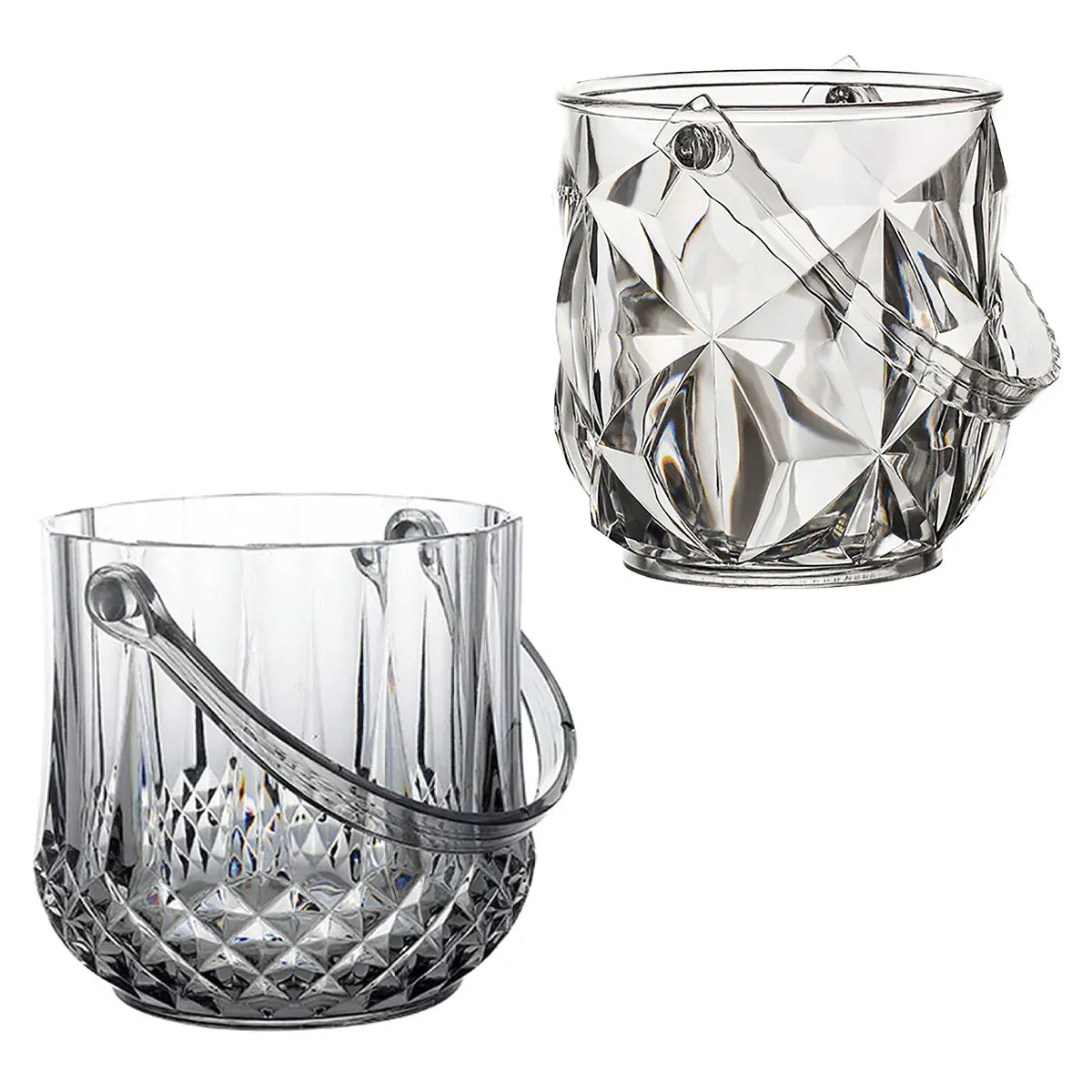 Acrylic Ice Bucket Transparent Champagne Cooler Home Bar Wine Chiller Bucket - Crystal